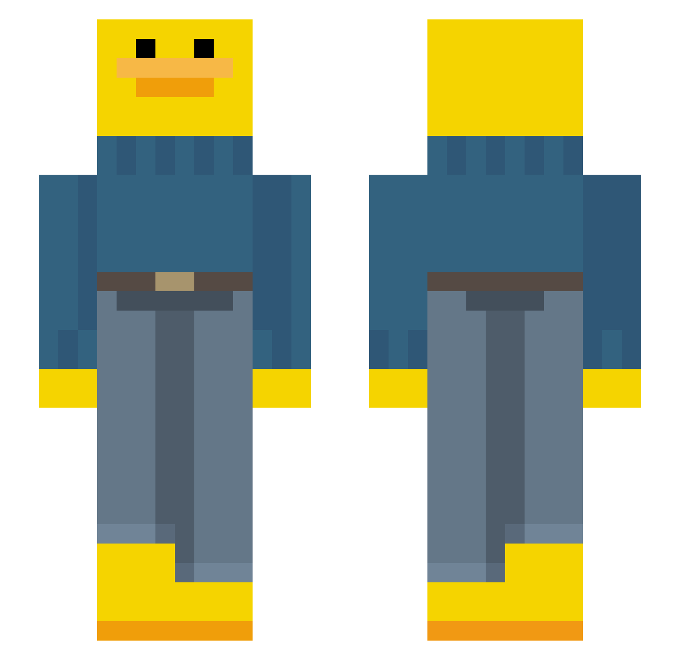 Youri_8 Minecraft skin, front and back view