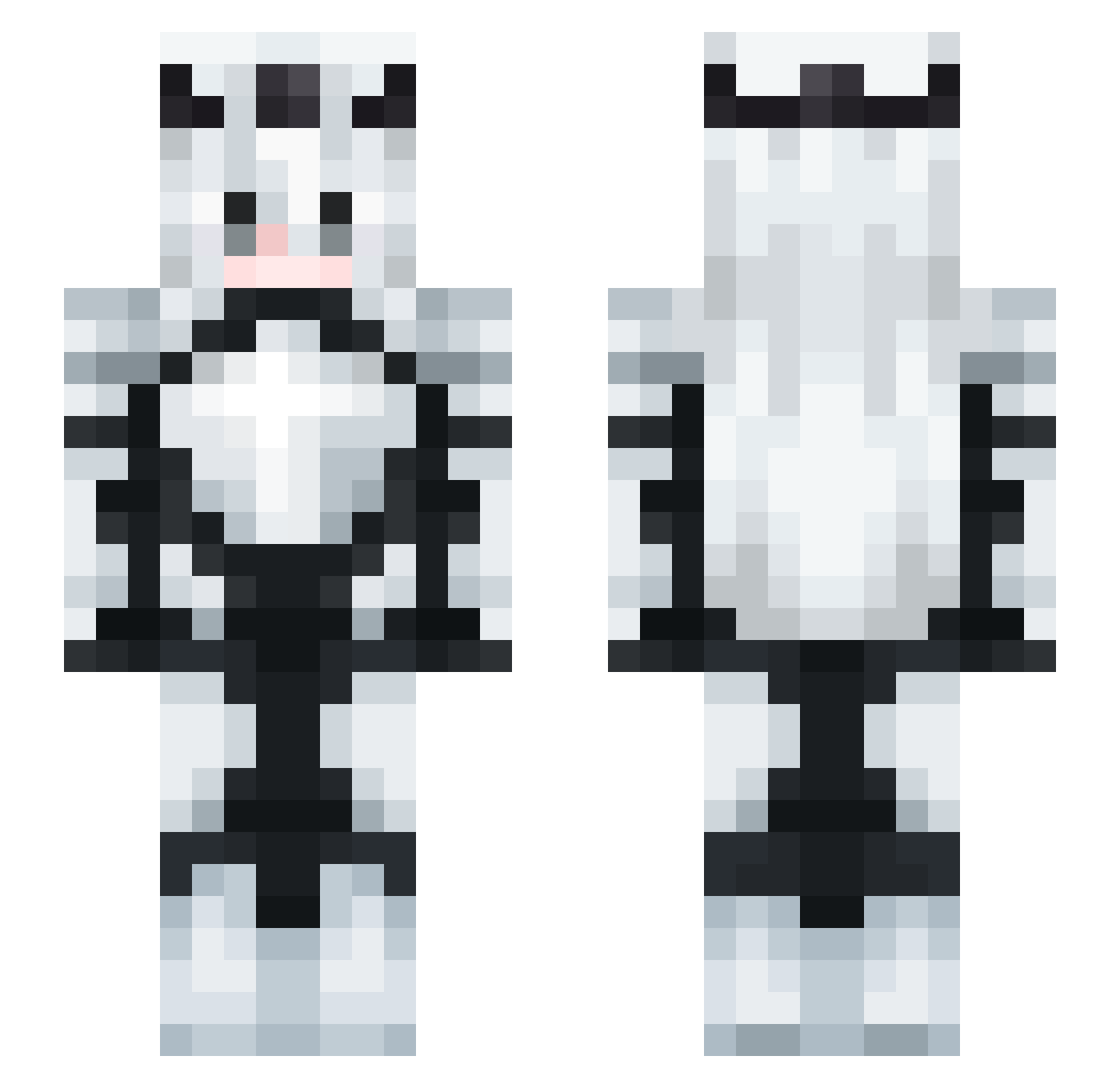 Turalor Minecraft skin, front and back view
