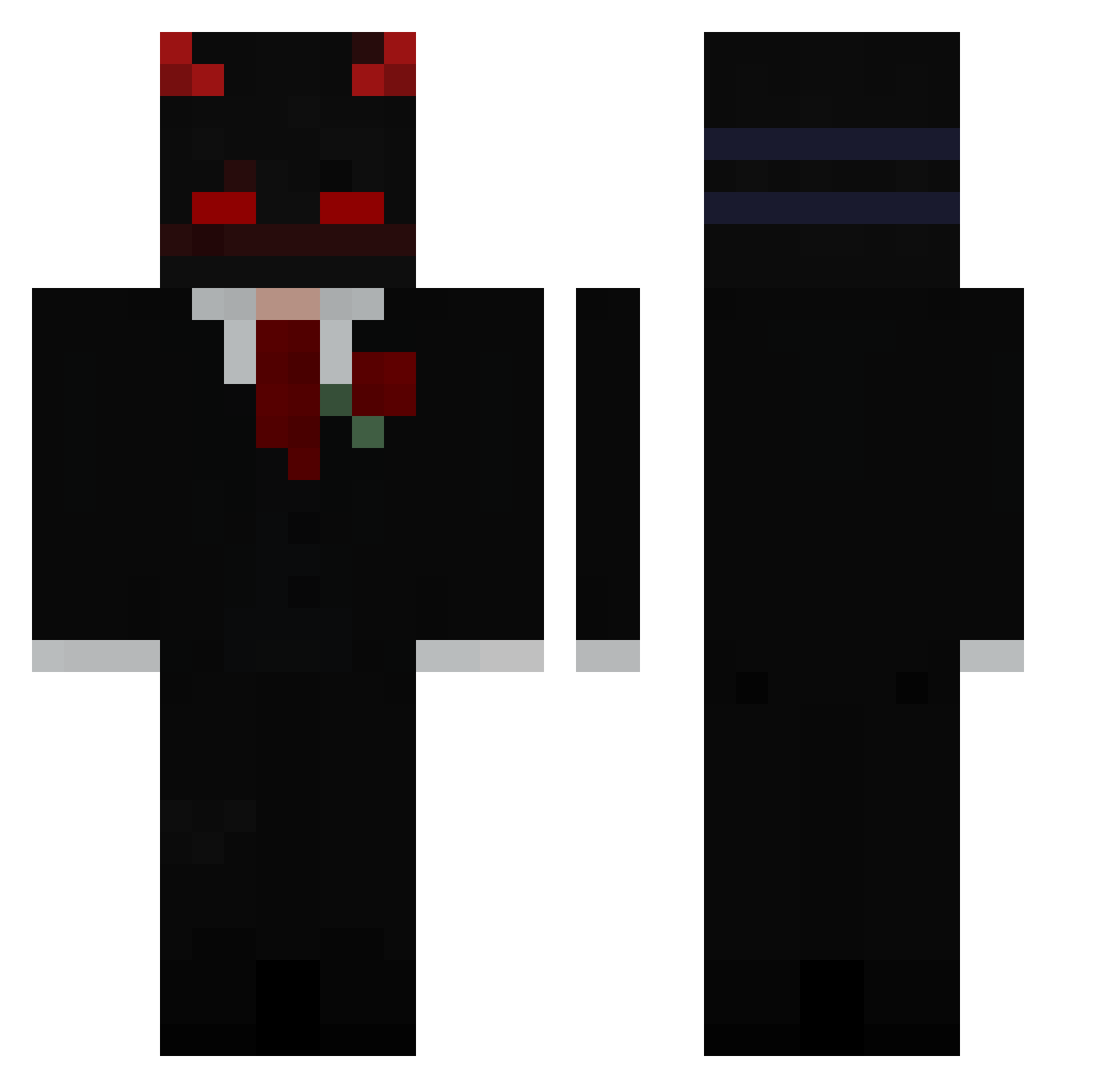 TheIcekro Minecraft skin, front and back view