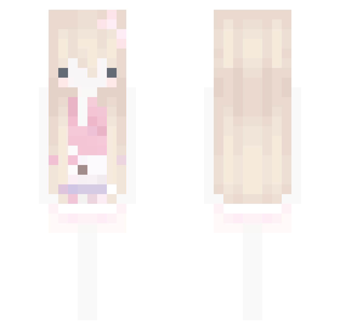 Tanaka_Ahiru Minecraft skin, front and back view
