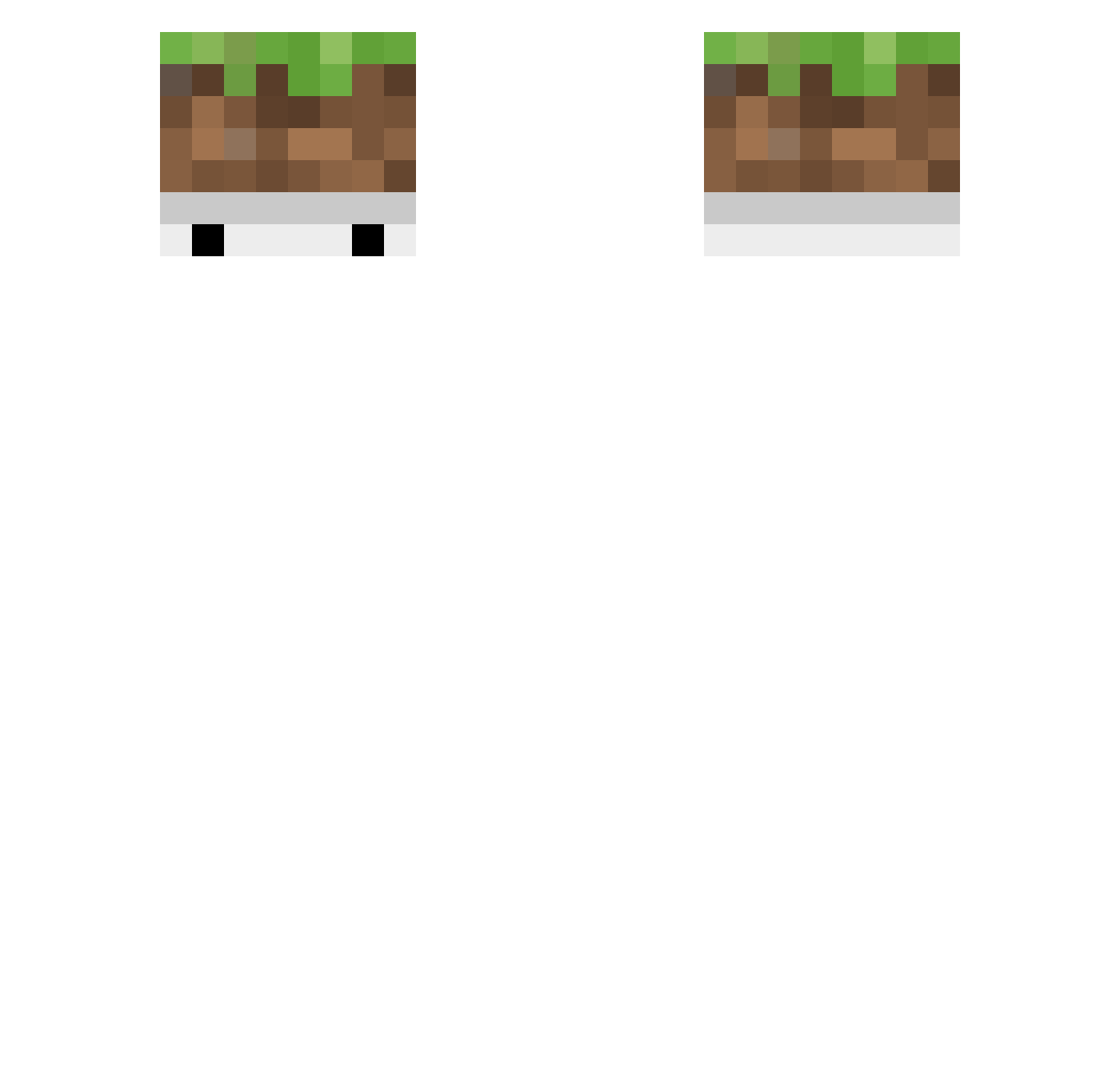 Iricea Minecraft skin, front and back view