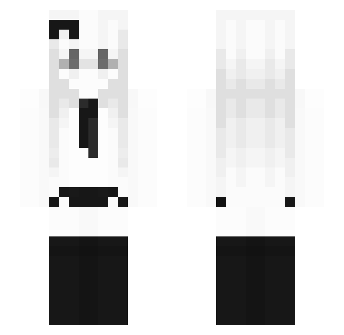 xoz1n Minecraft skin, front and back view