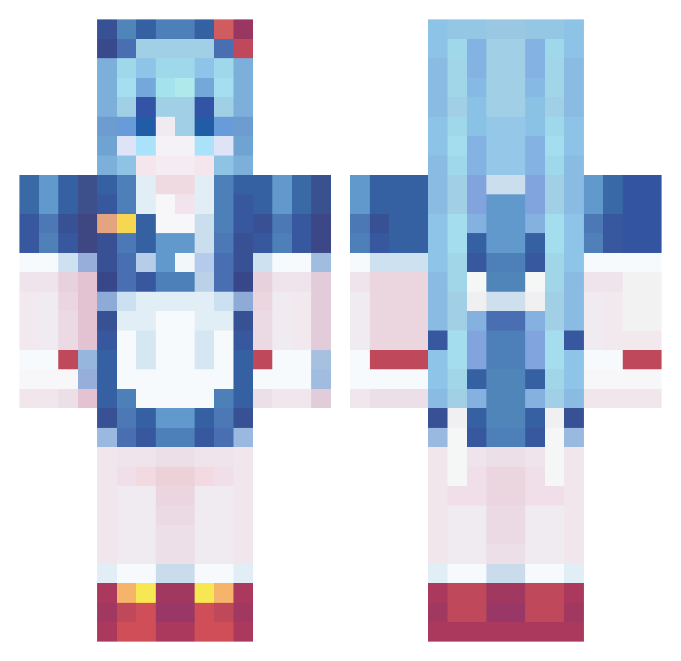 Spectre52 Minecraft skin, front and back view