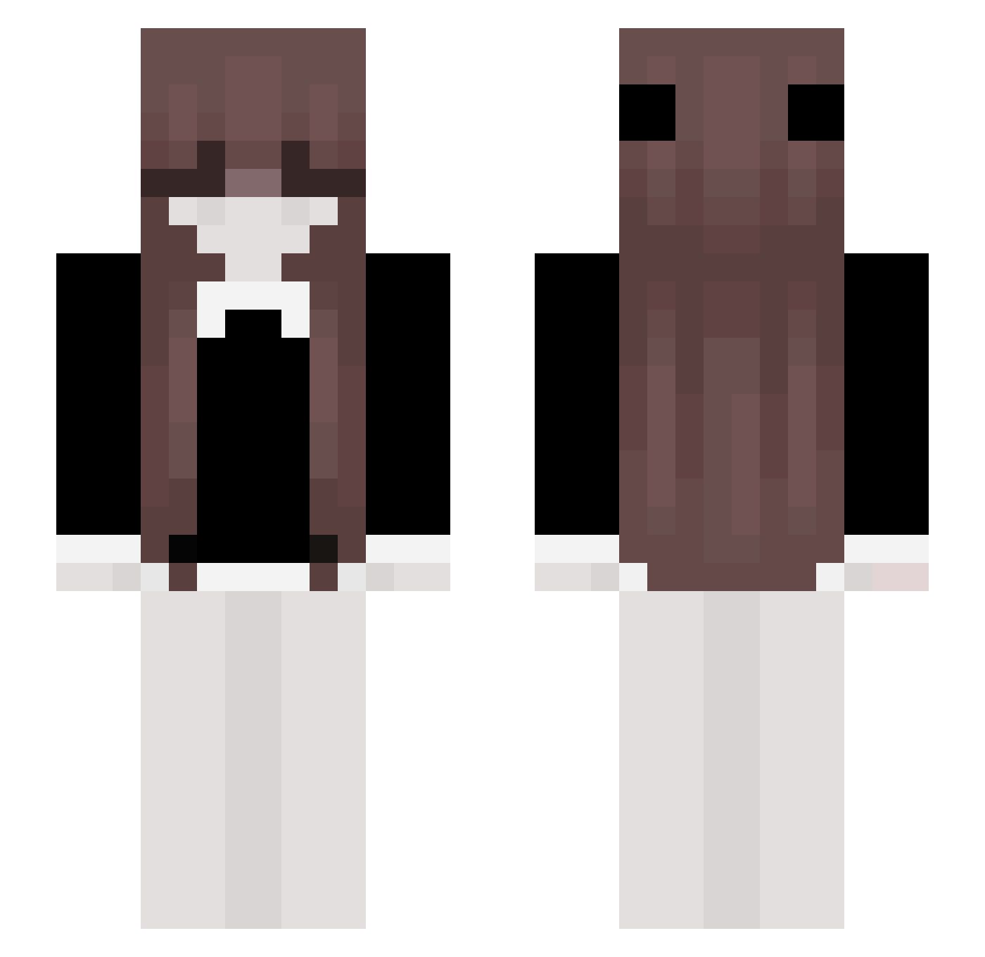 plvtinum Minecraft skin, front and back view