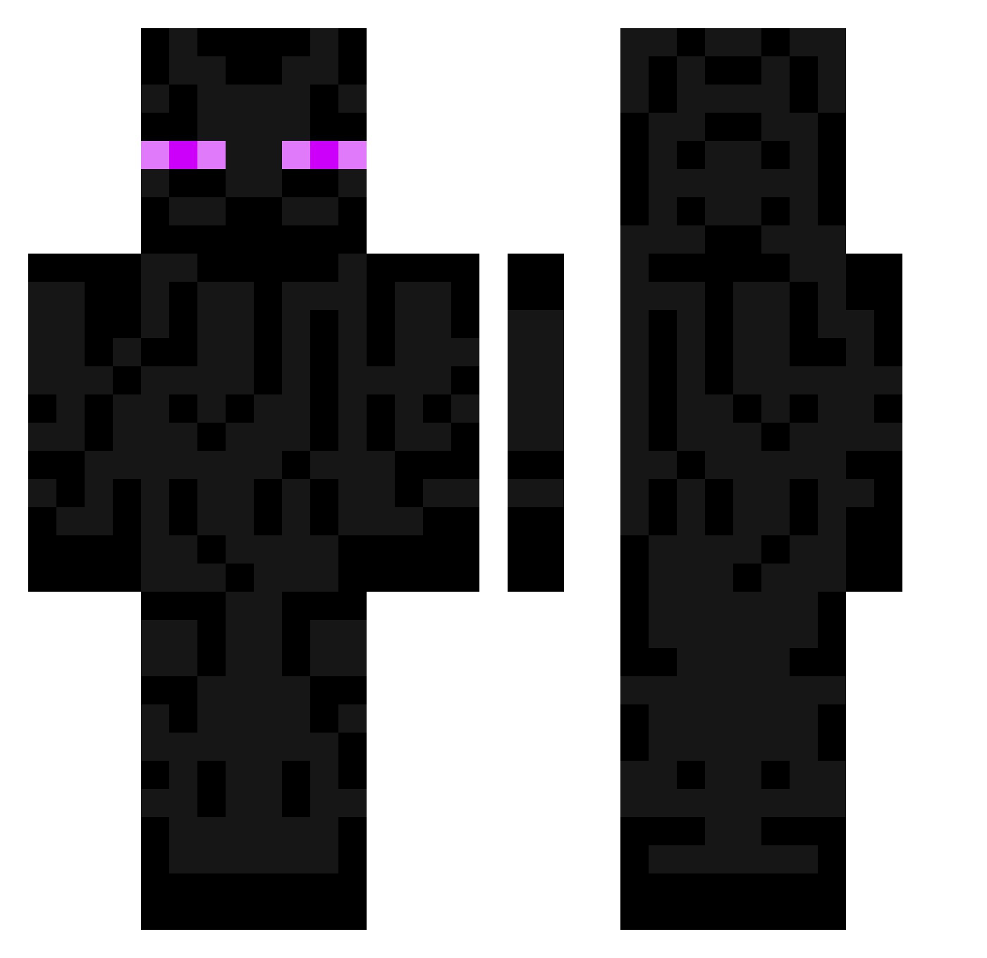 shark795 Minecraft skin, front and back view