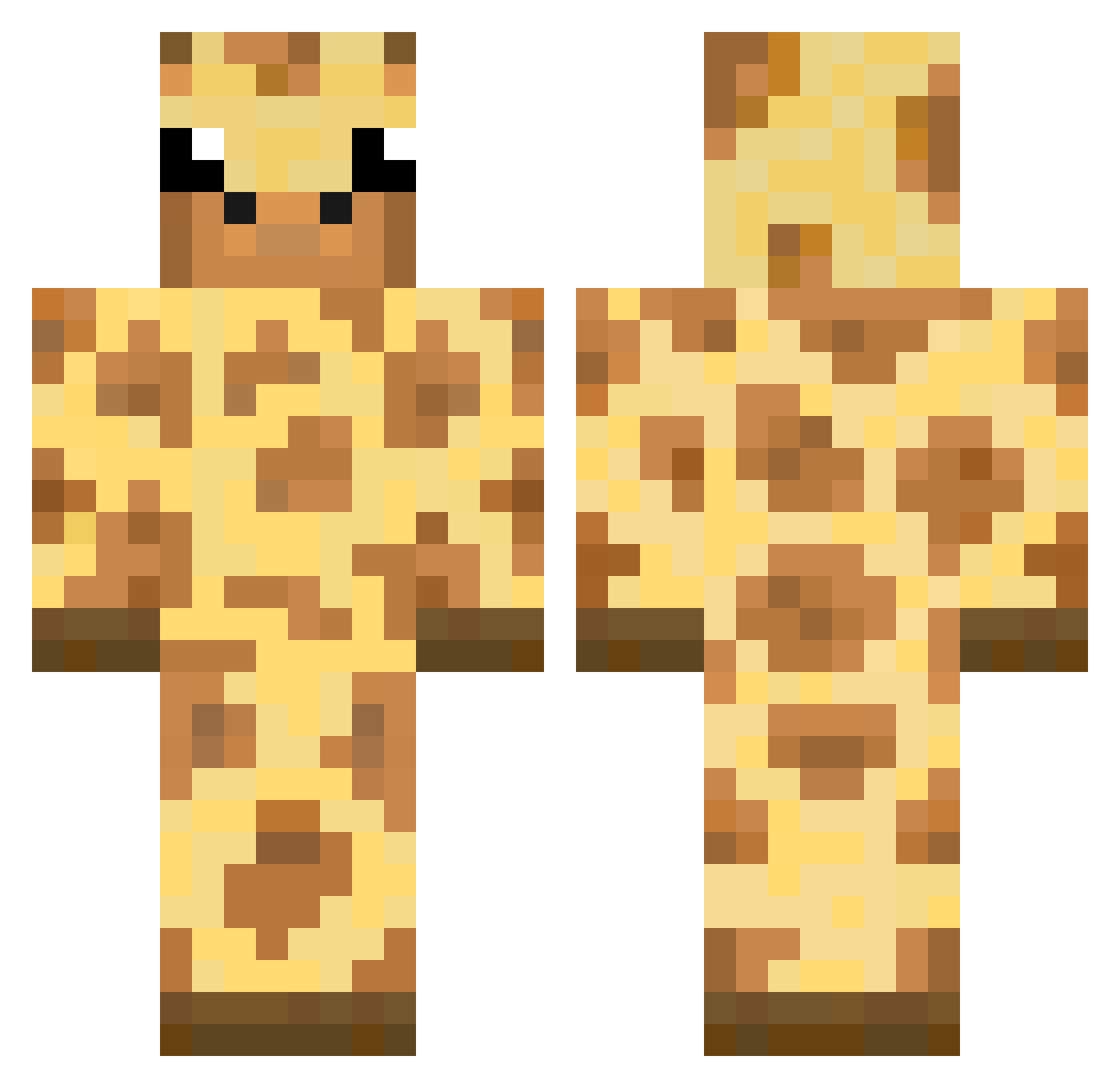 Lanbry Minecraft skin, front and back view