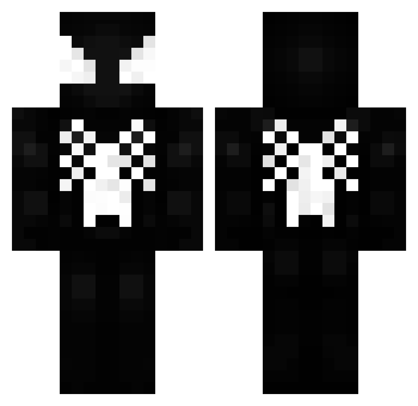 Bailment Minecraft skin, front and back view
