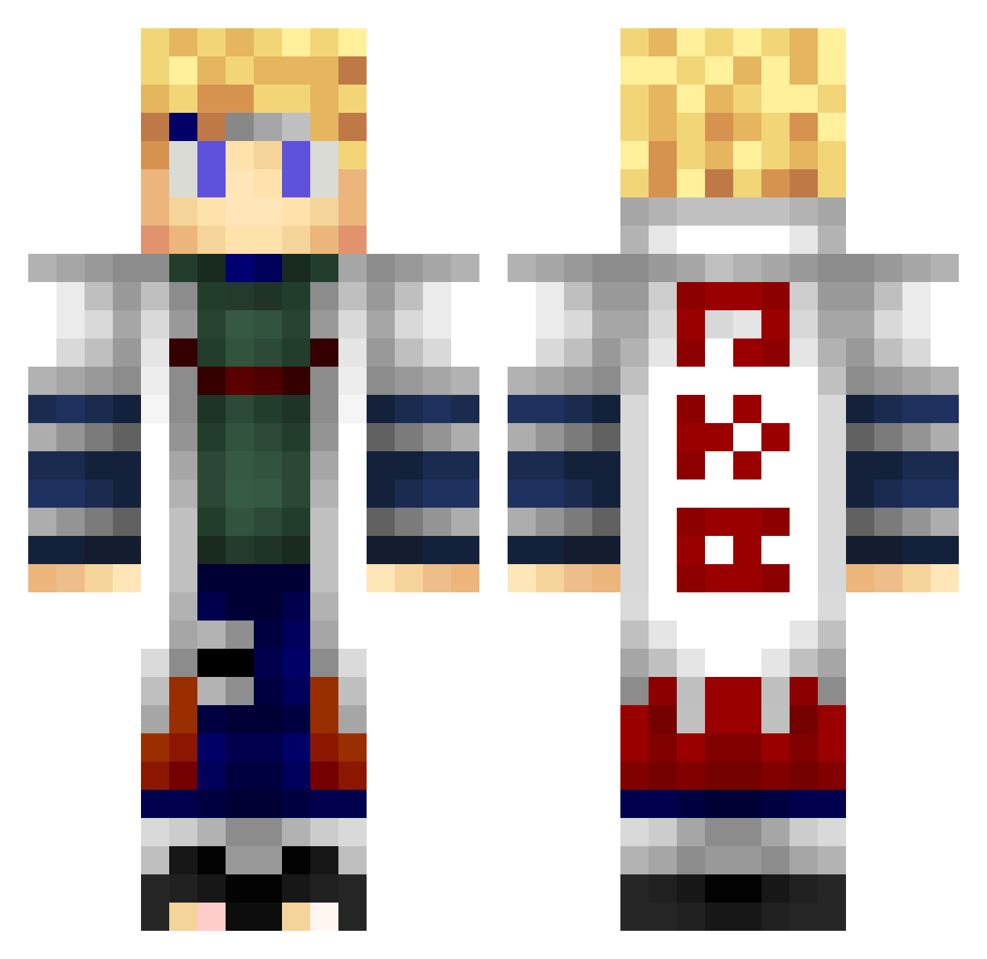 xxPabloKfxx Minecraft skin, front and back view