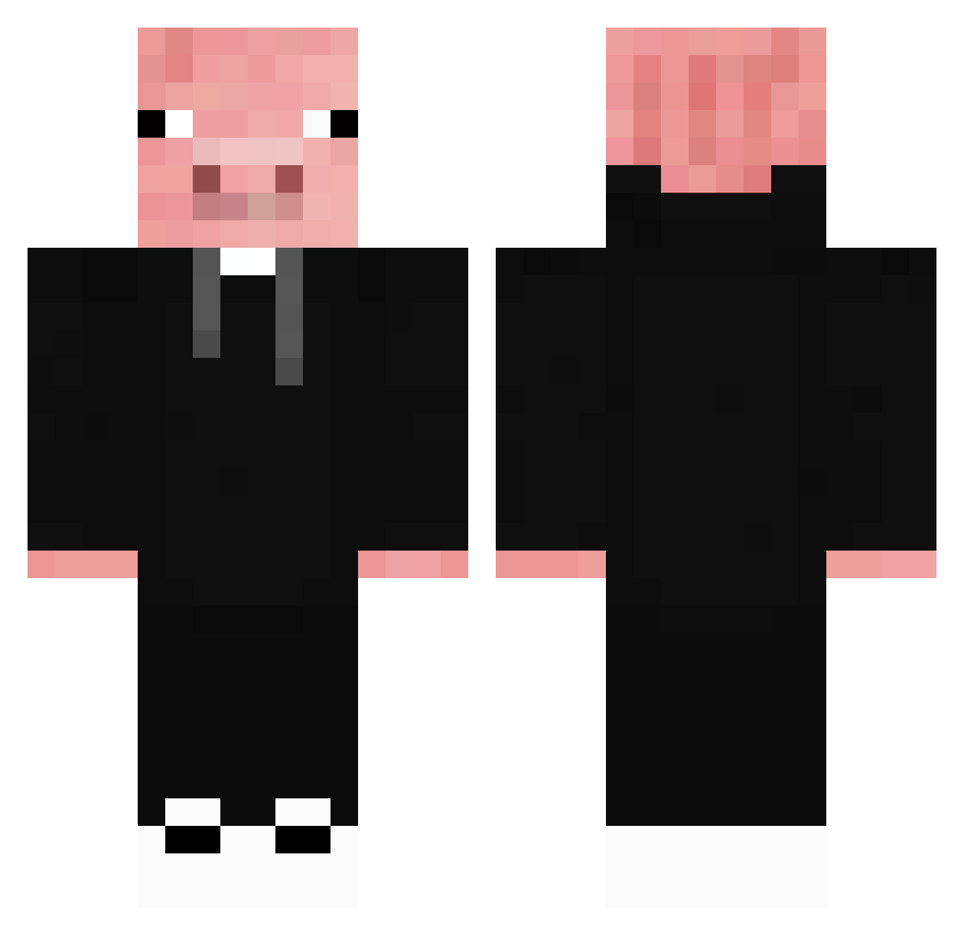 SkyeLikesOranges Minecraft skin, front and back view