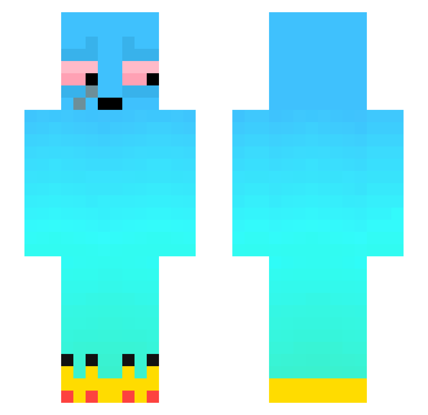 BrownEyedBoy_ Minecraft skin, front and back view