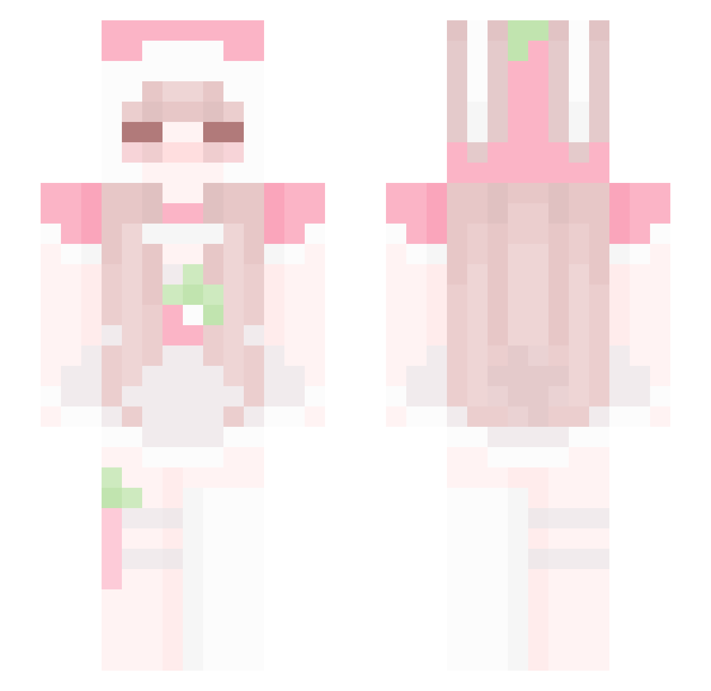 berrymilkies Minecraft skin, front and back view