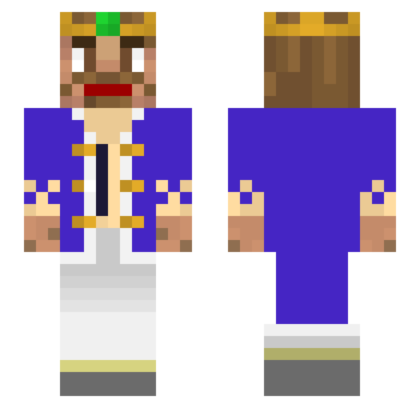 Didi Minecraft skin, front and back view