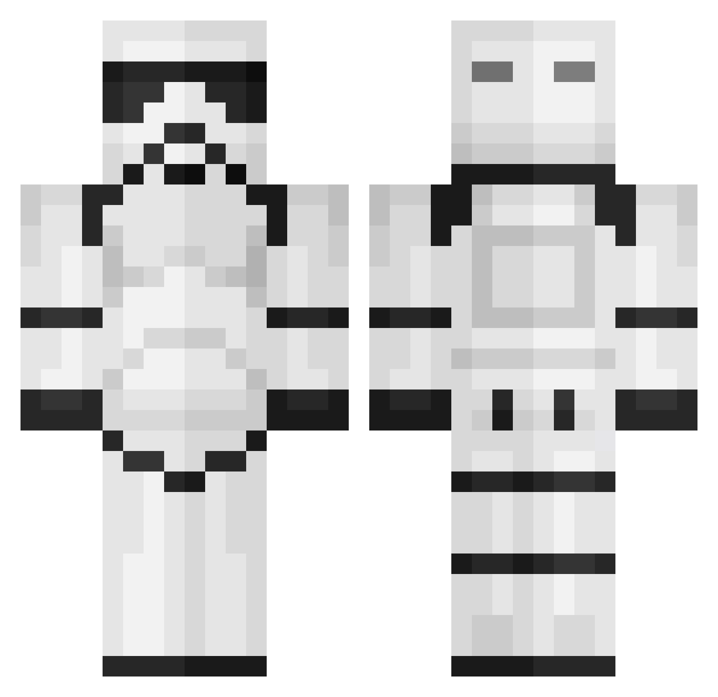 Rigerman Minecraft skin, front and back view