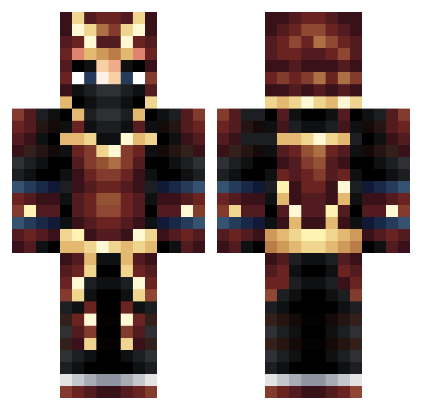 xGepardoo Minecraft skin, front and back view