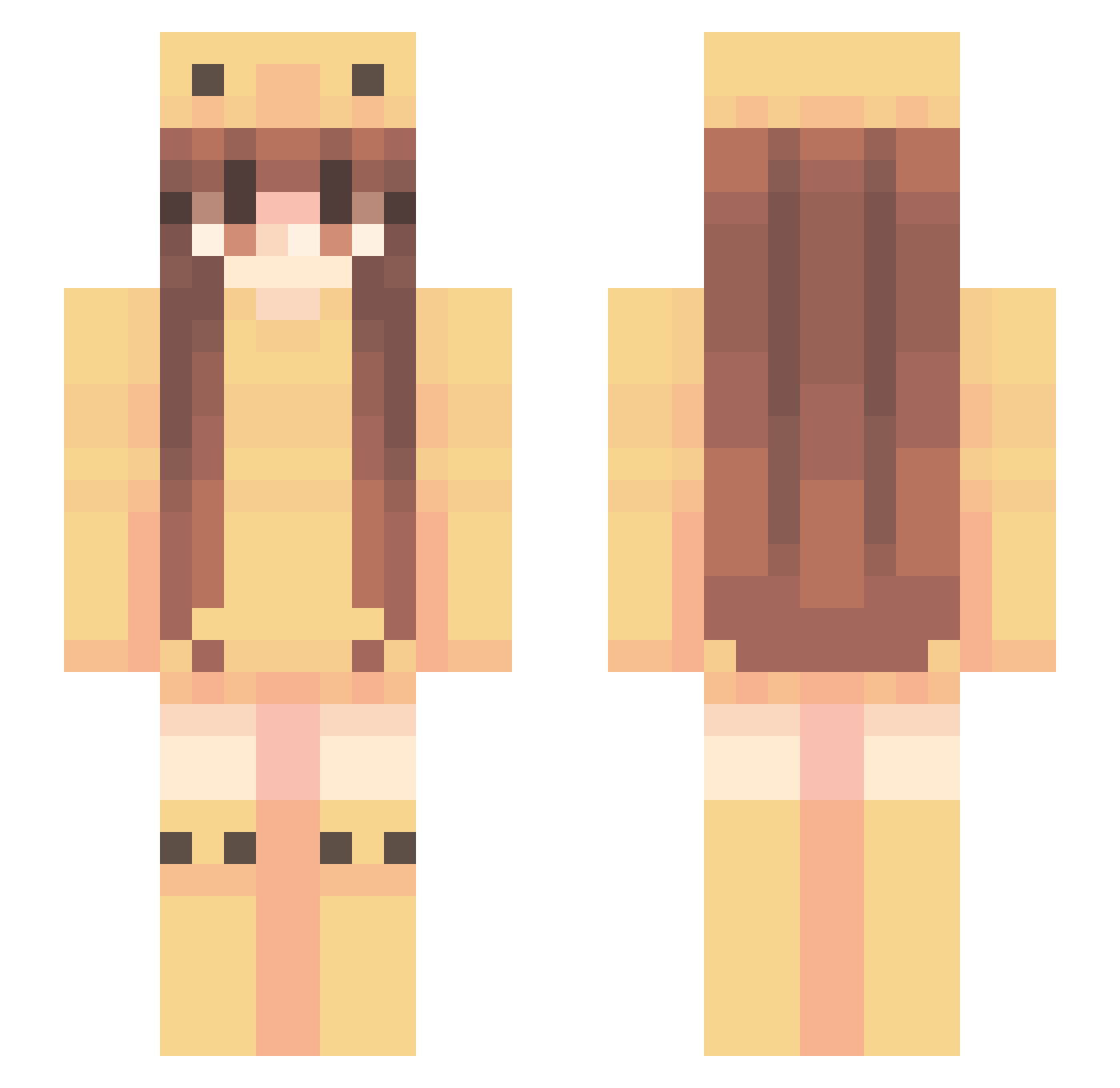qvfz Minecraft skin, front and back view