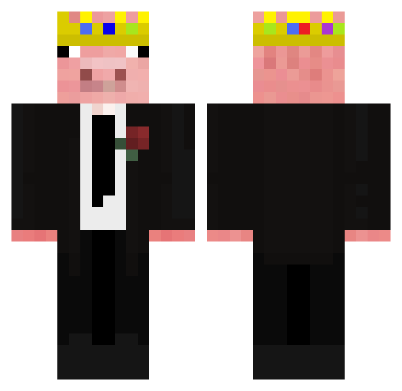 Mako_999 Minecraft skin, front and back view