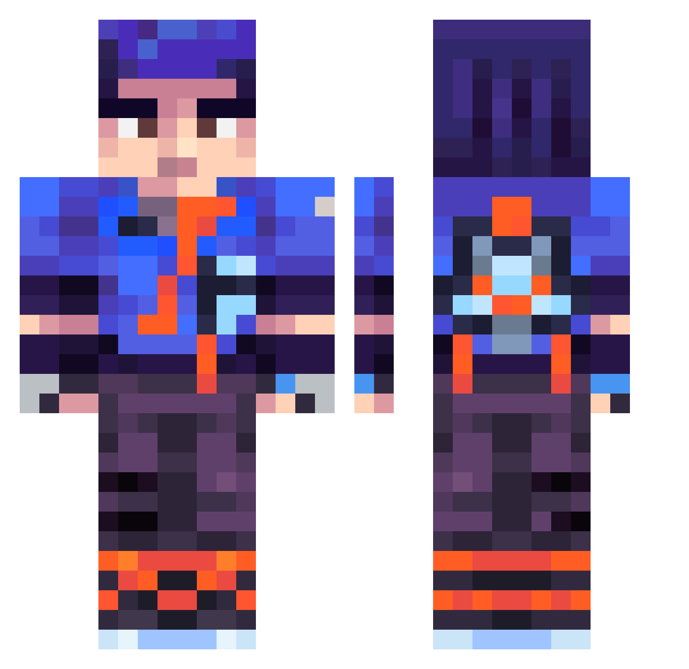 pho_7 Minecraft skin, front and back view