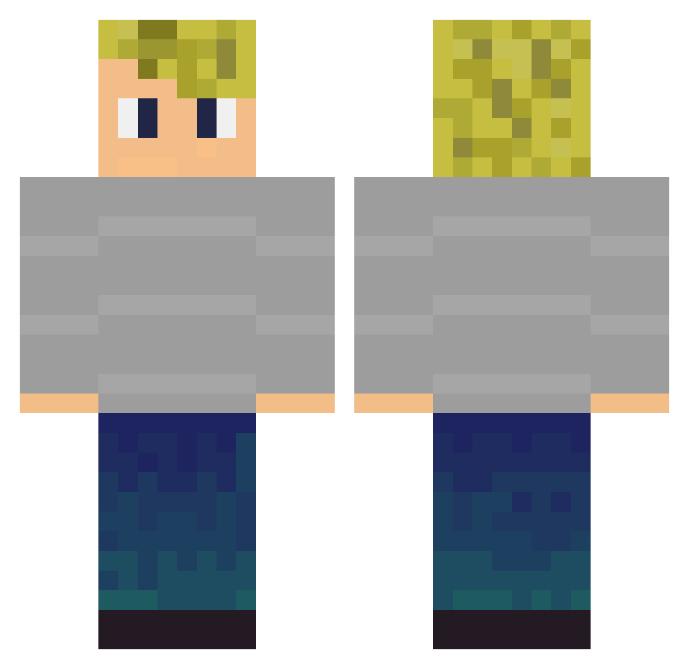 whitelion55 Minecraft skin, front and back view