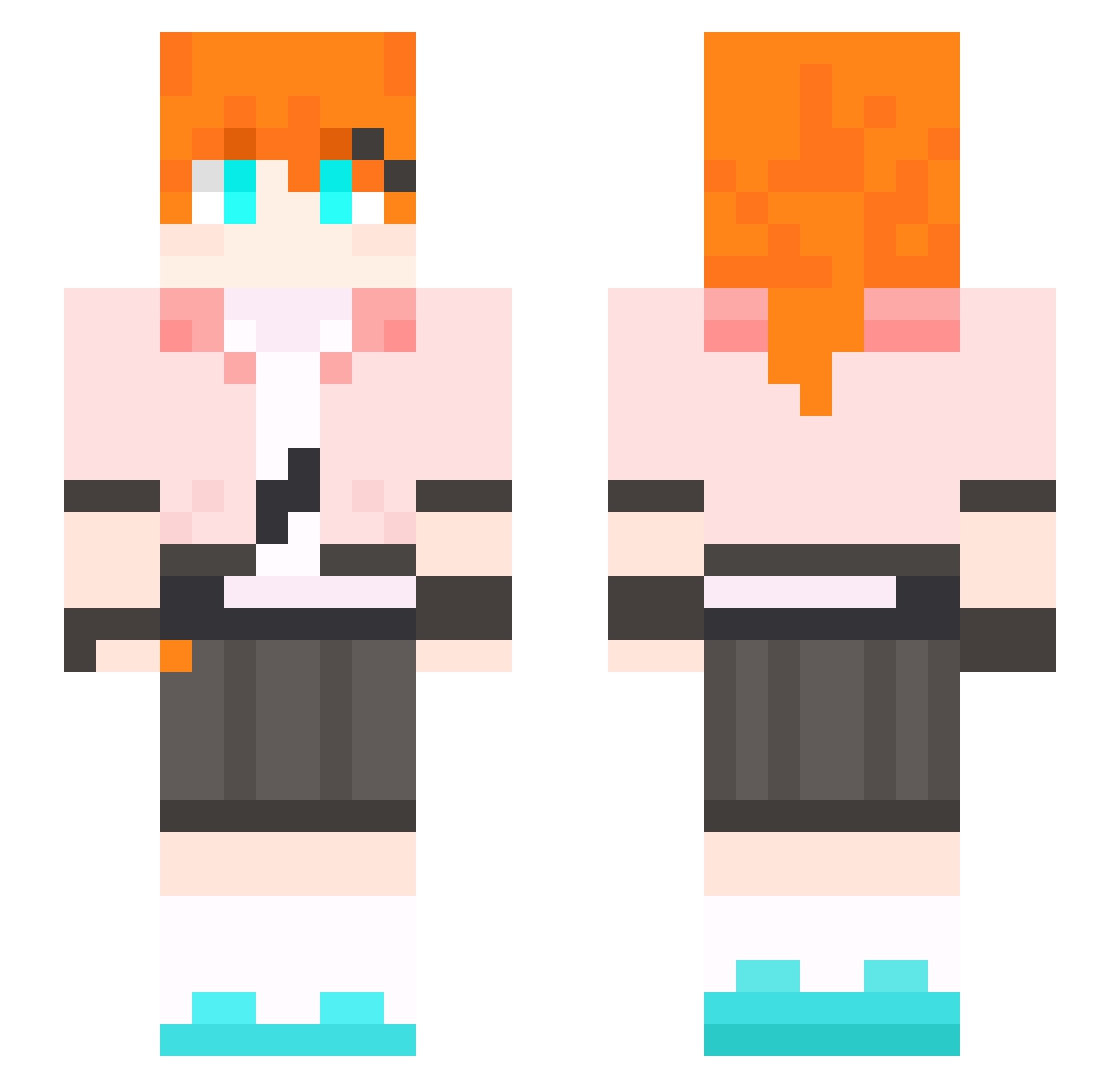 ST311A_ Minecraft skin, front and back view