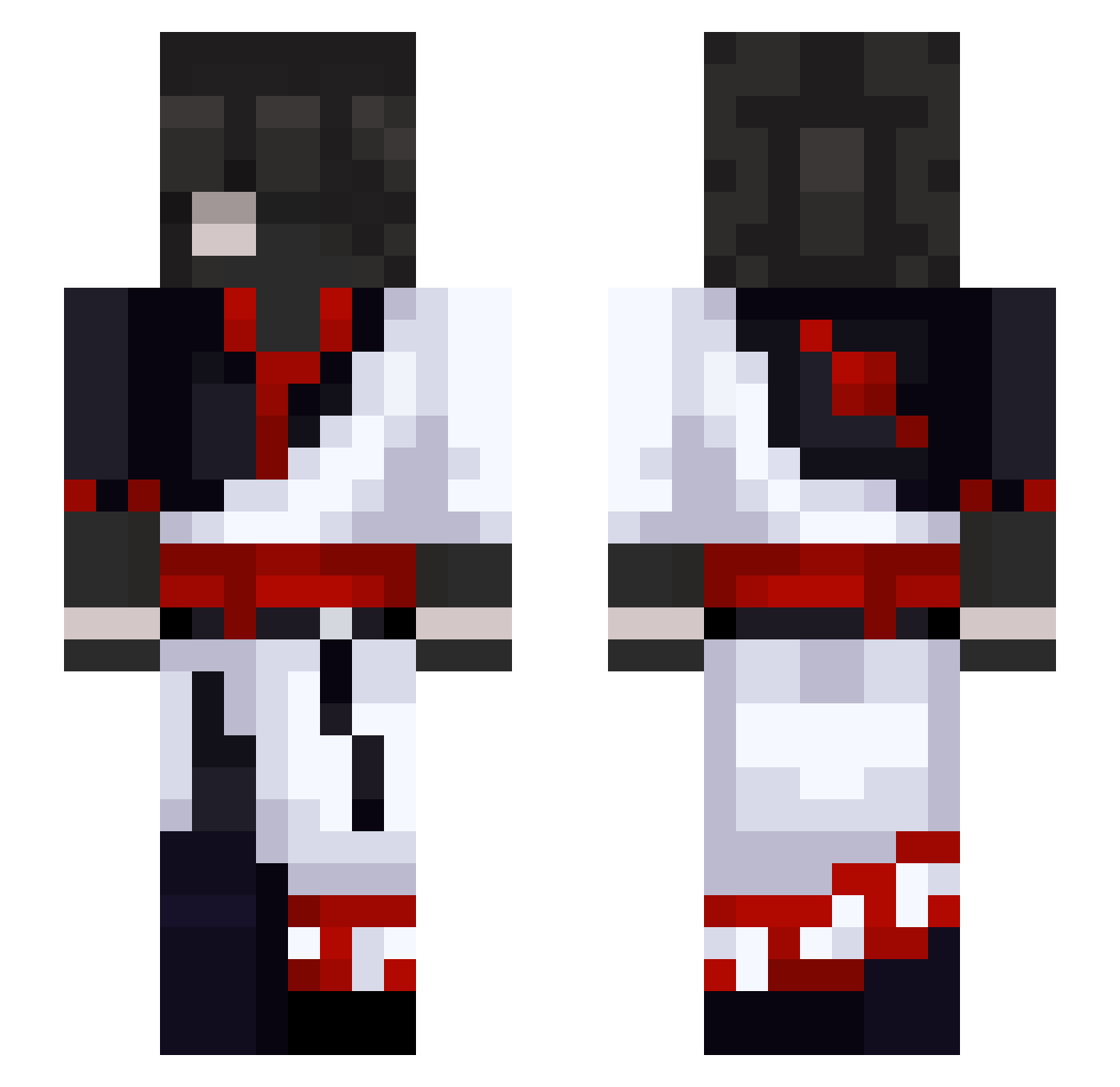 SoliV2 Minecraft skin, front and back view