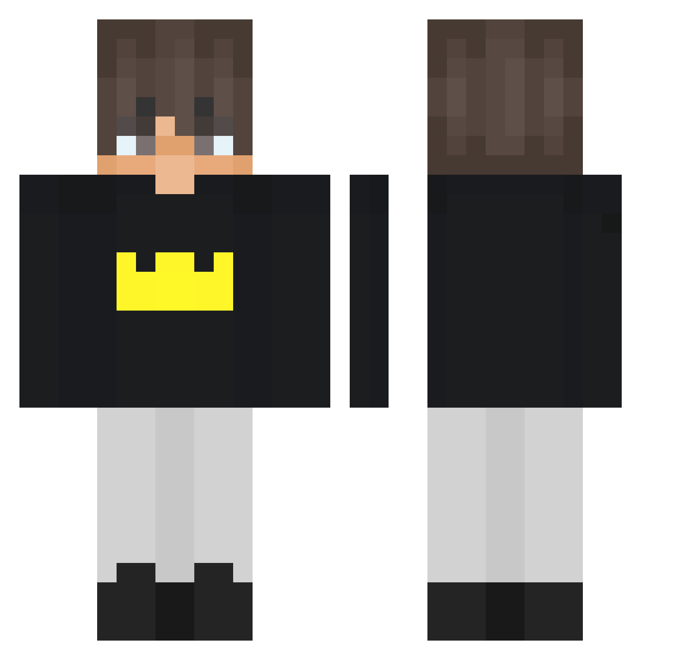 KleoSonic Minecraft skin, front and back view