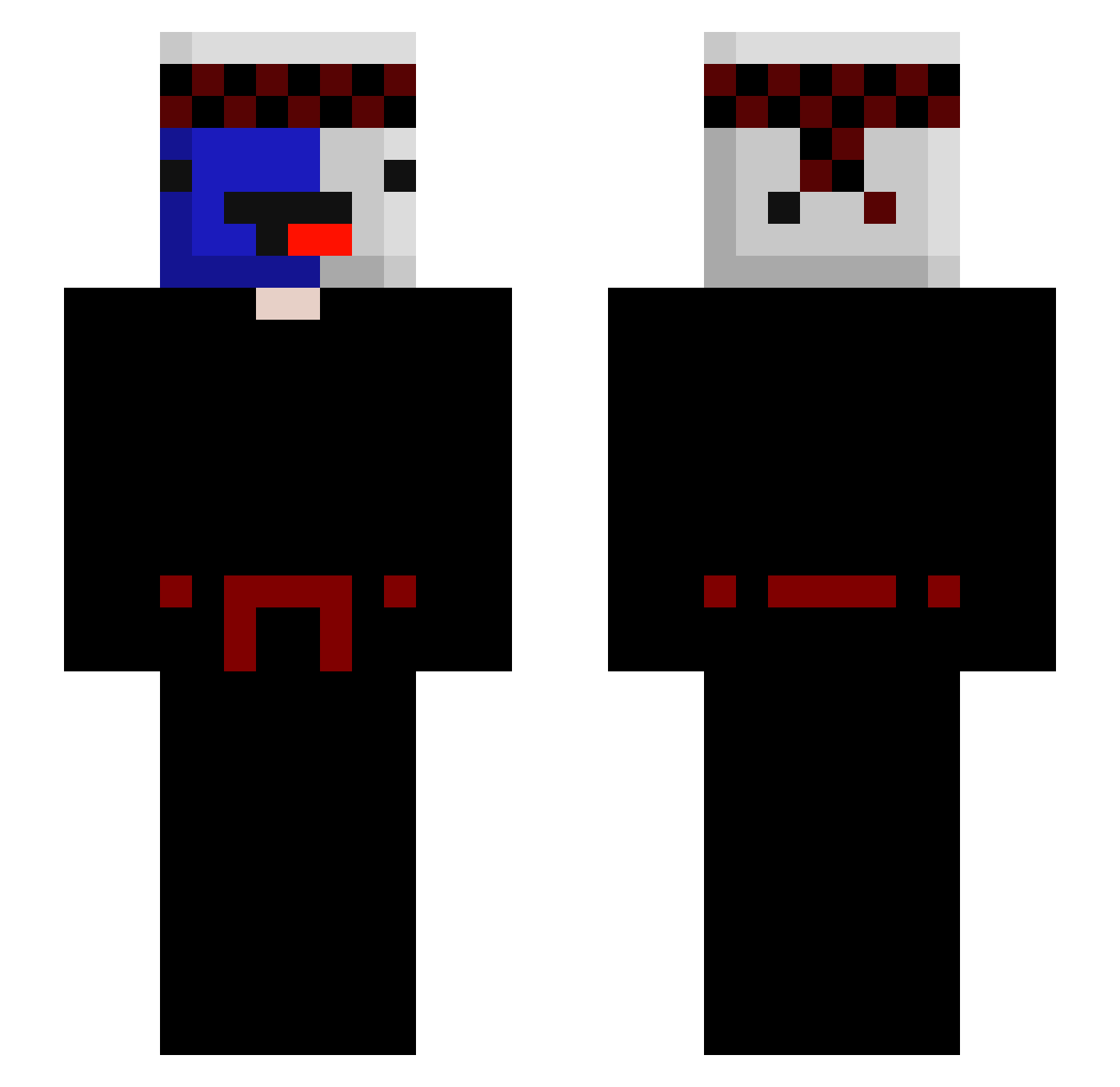 _Valzz Minecraft skin, front and back view