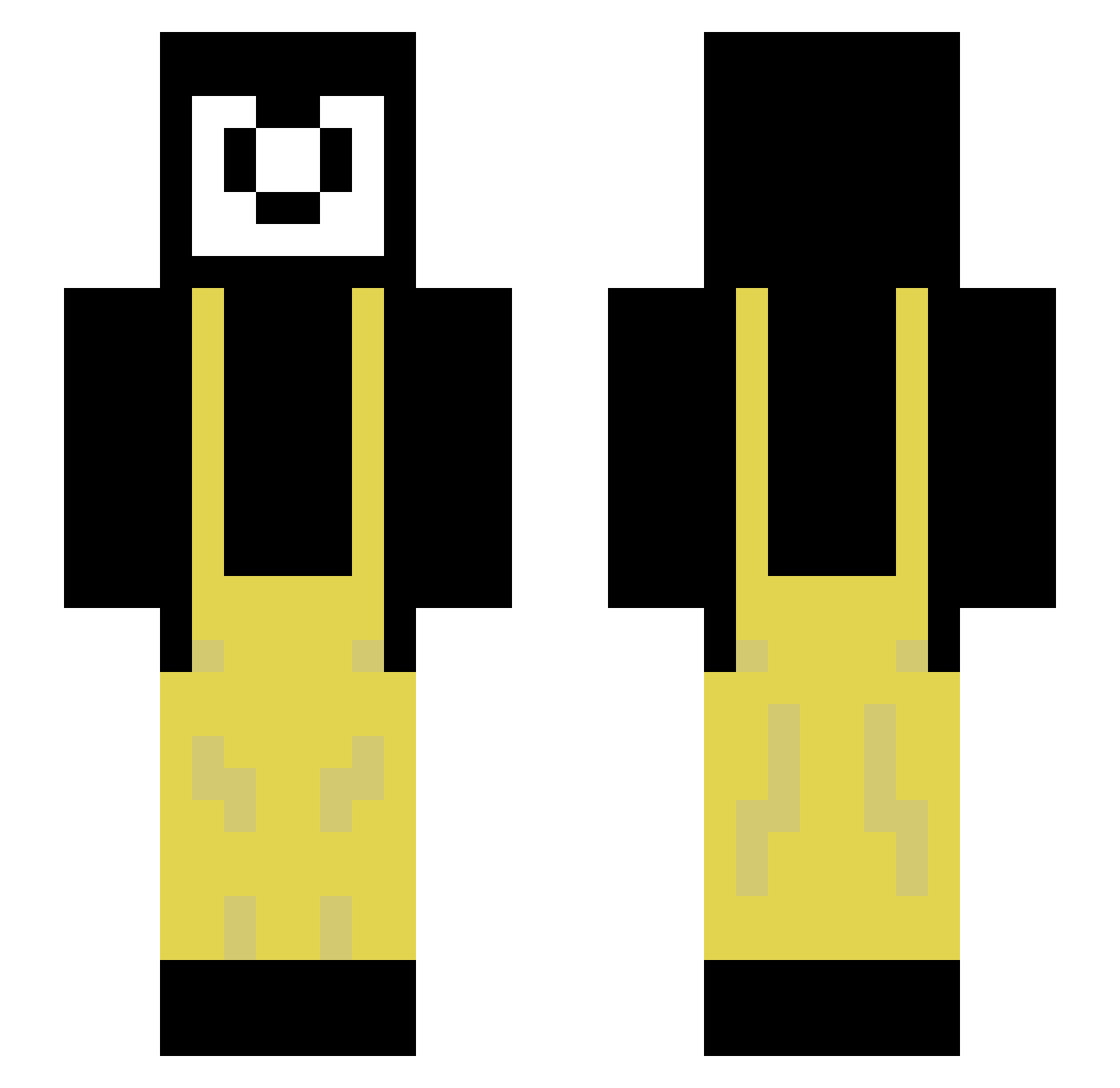 GrapeZenin Minecraft skin, front and back view