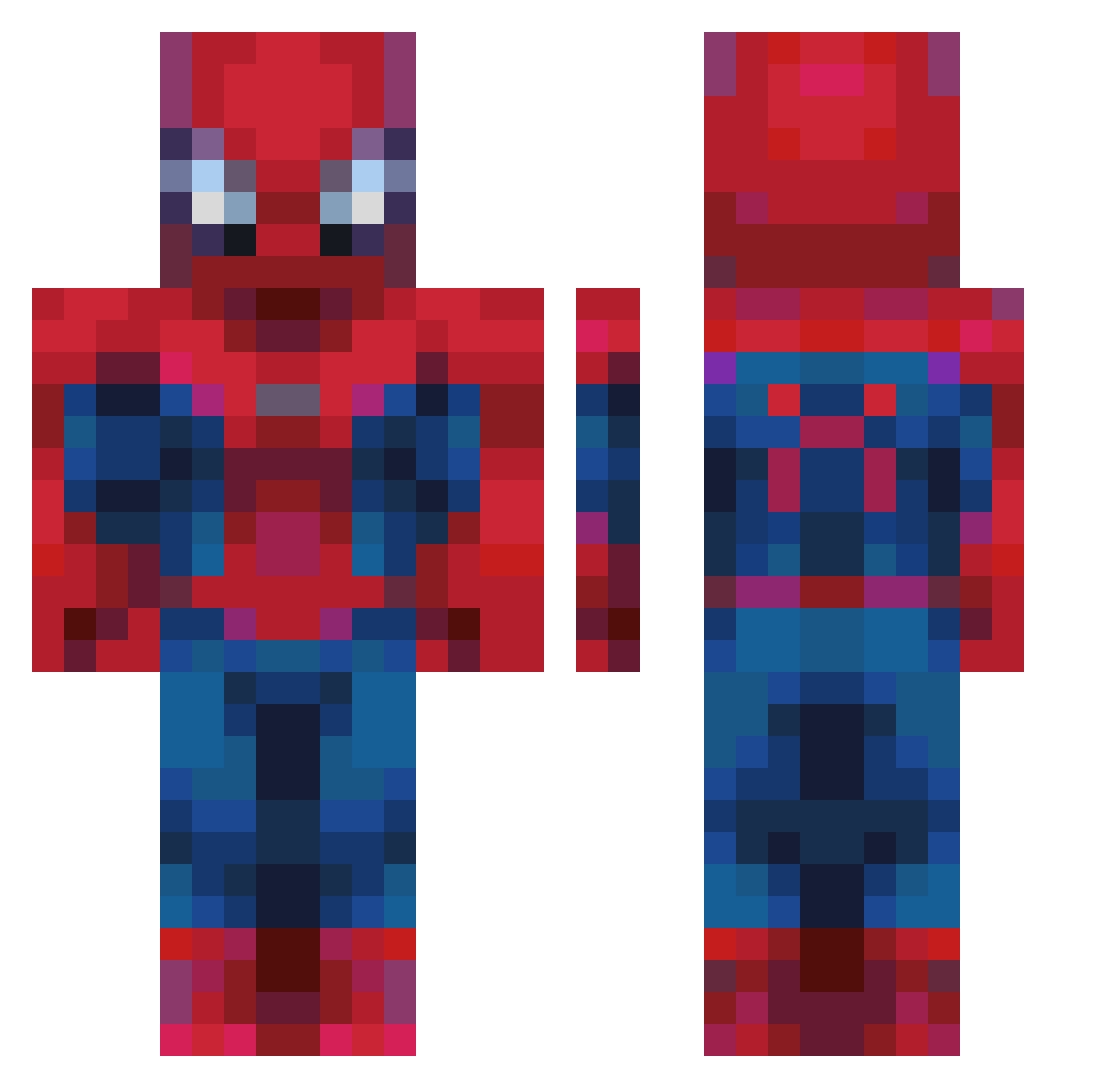 Juliogamer33 Minecraft skin, front and back view