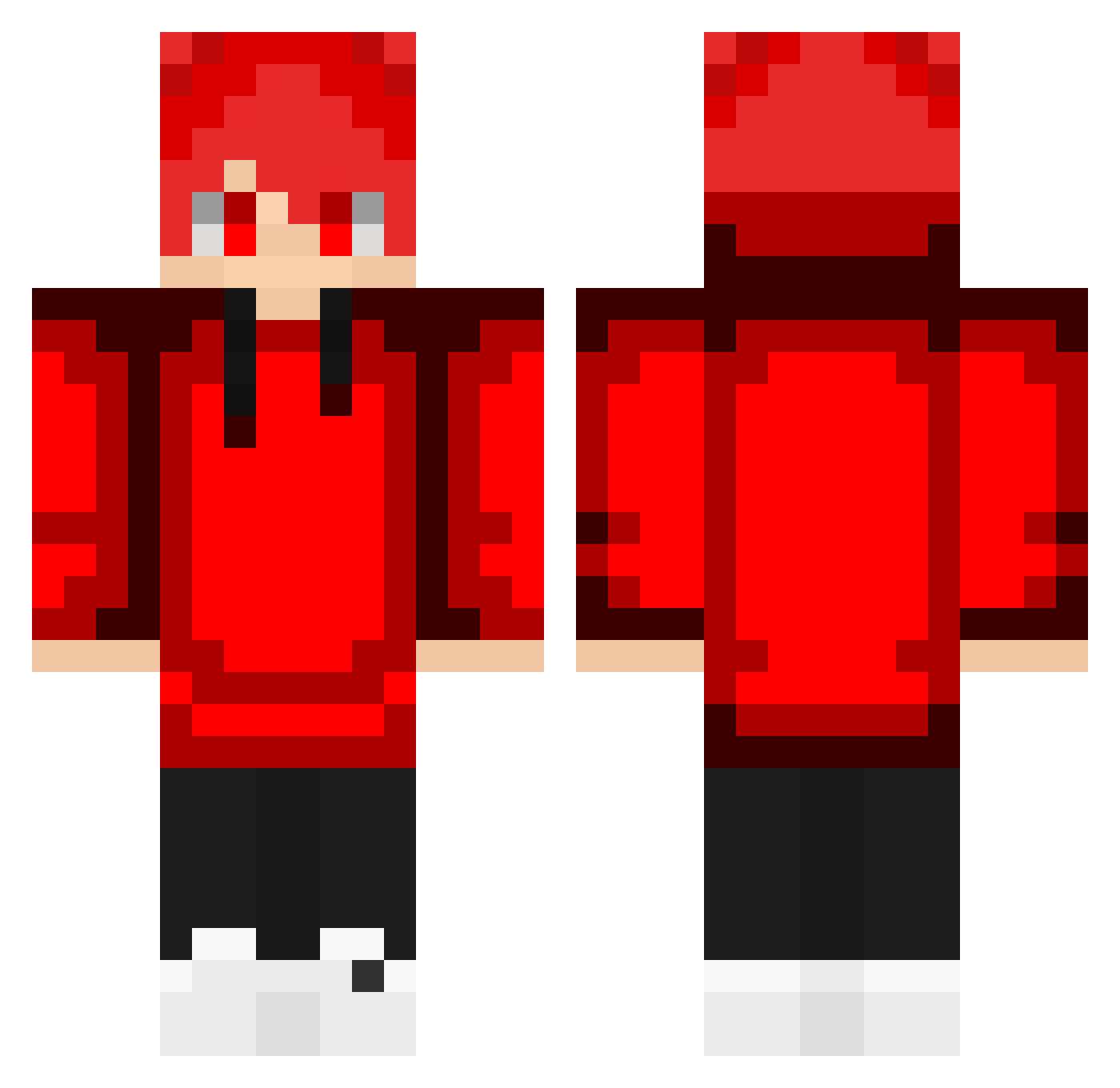 Oscarero Minecraft skin, front and back view