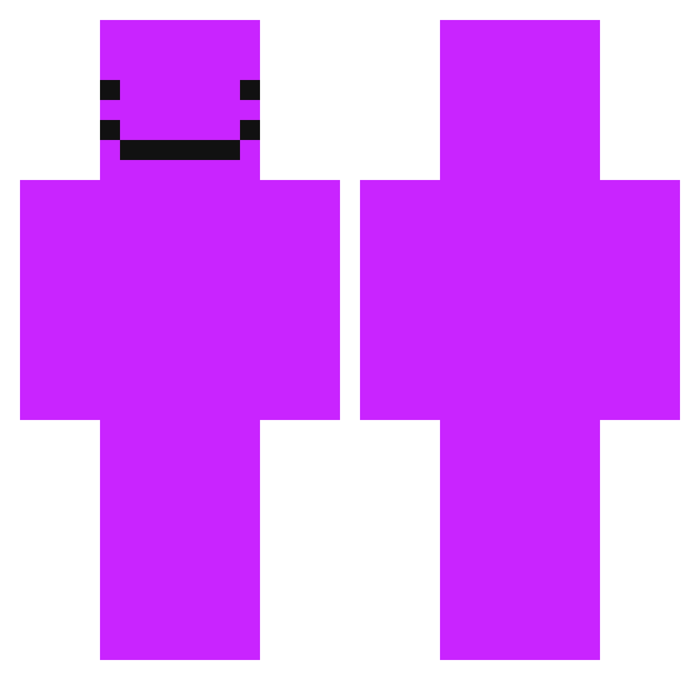 RomeoKiggy Minecraft skin, front and back view
