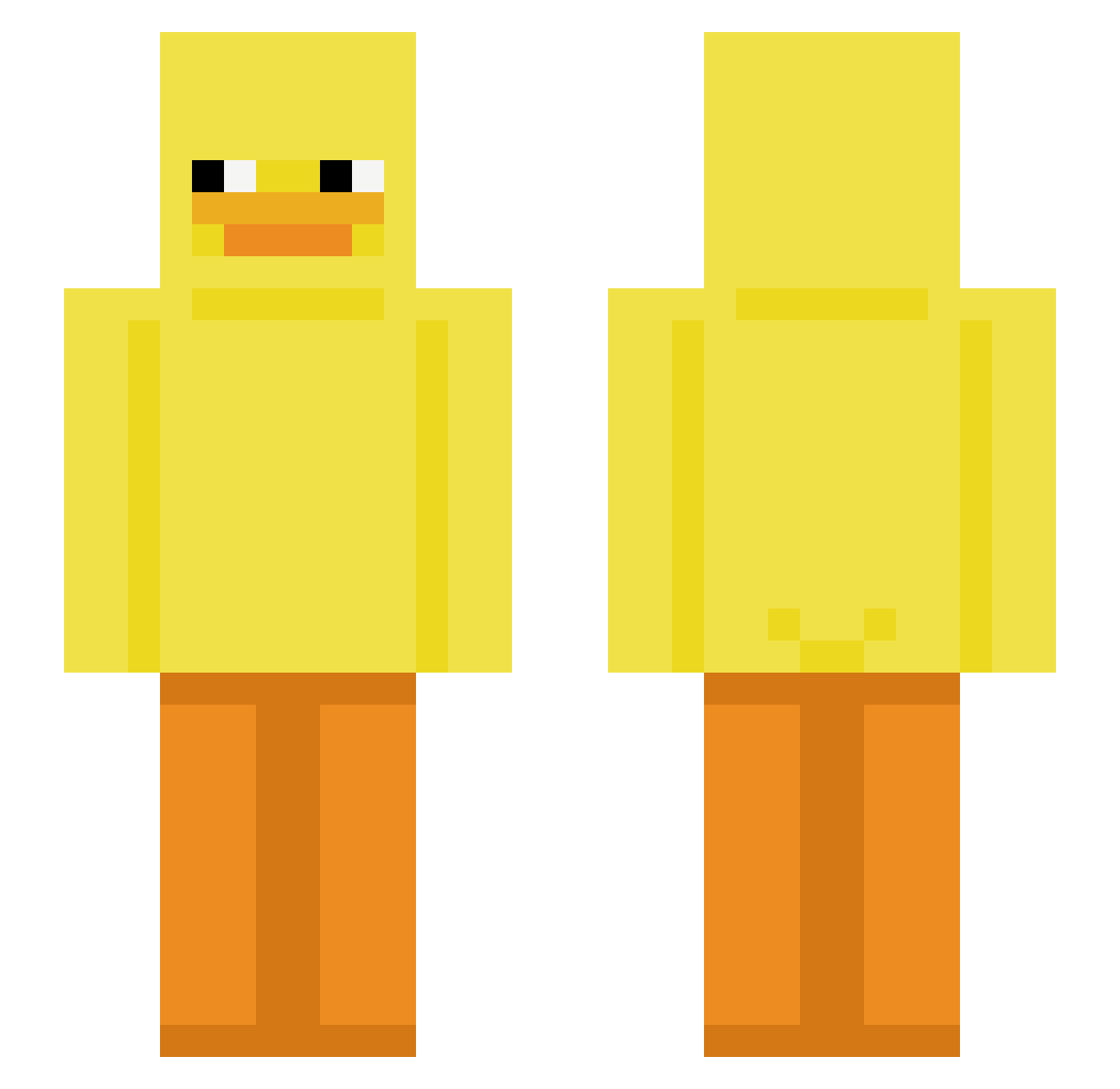 Samppa23 Minecraft skin, front and back view
