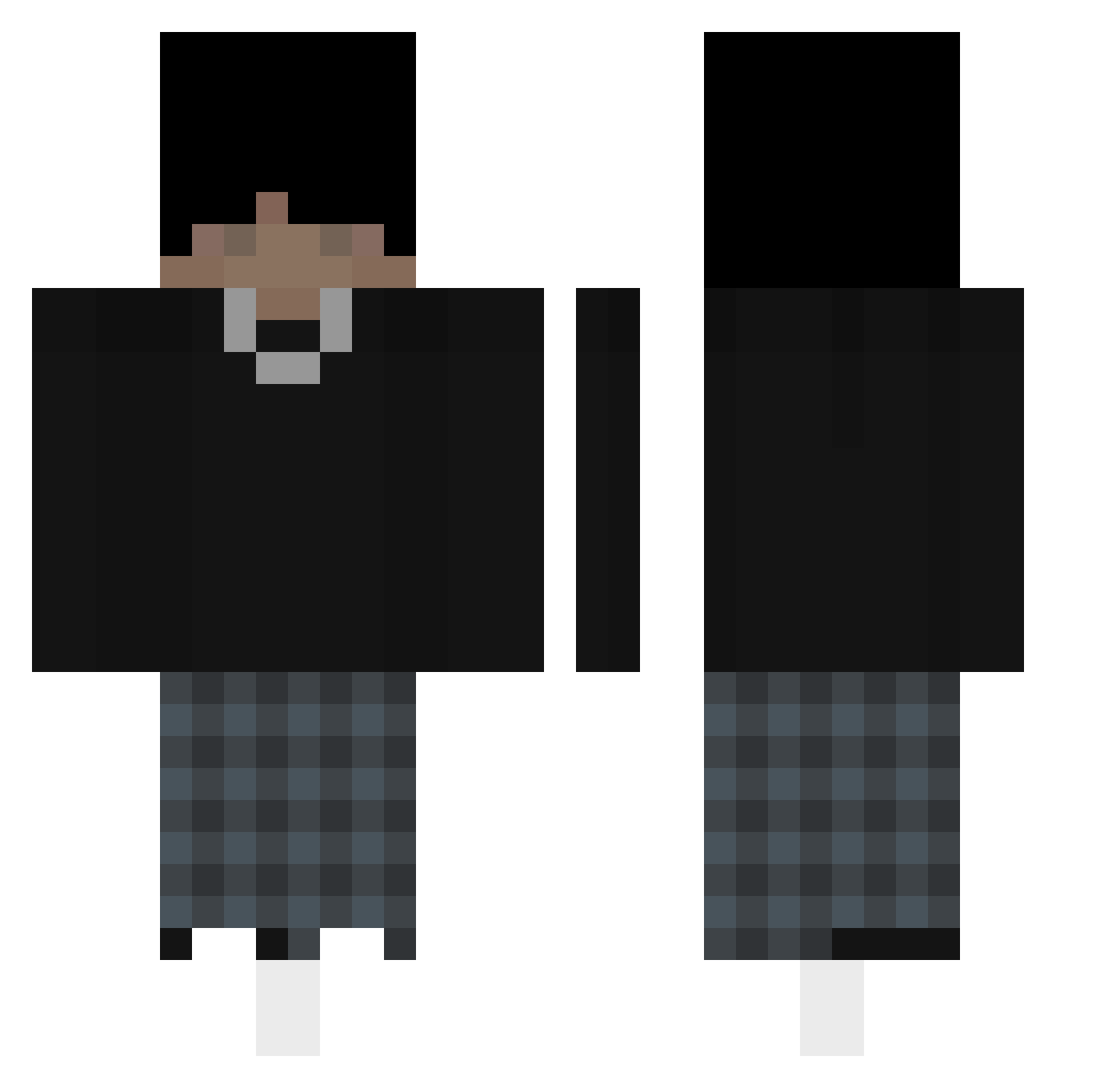 yeatarchive Minecraft skin, front and back view