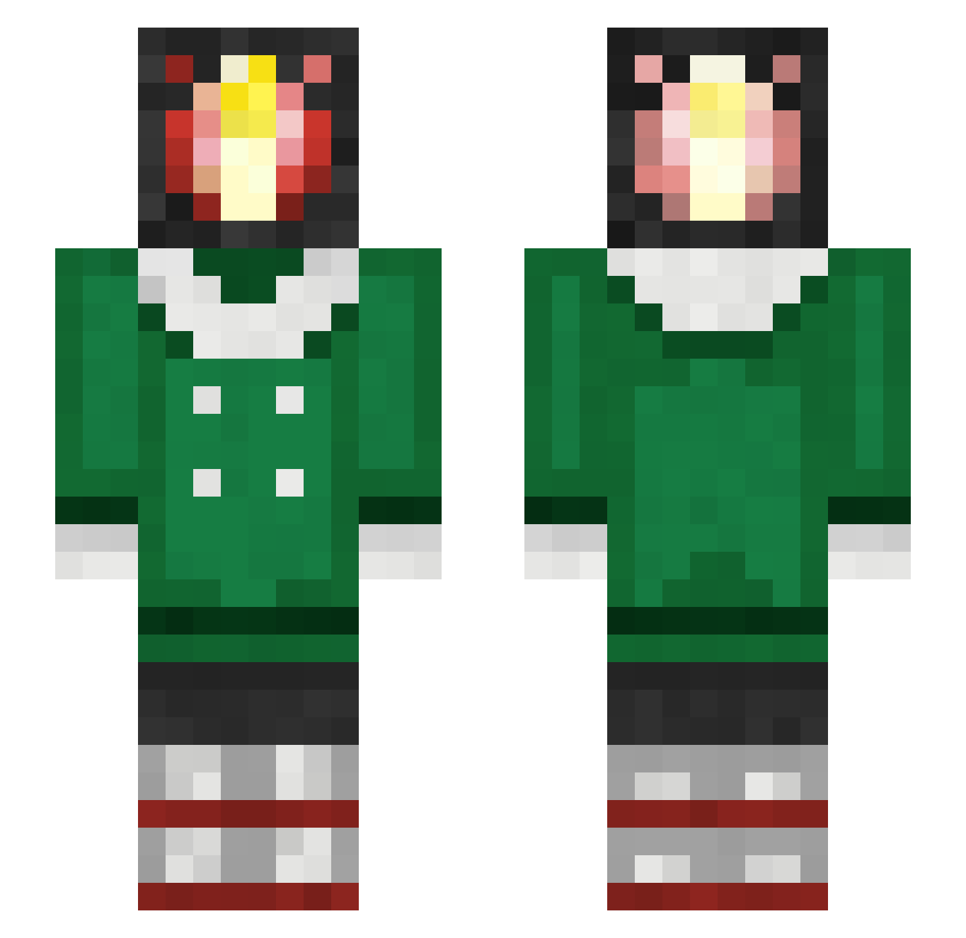 Littlemochi Minecraft skin, front and back view