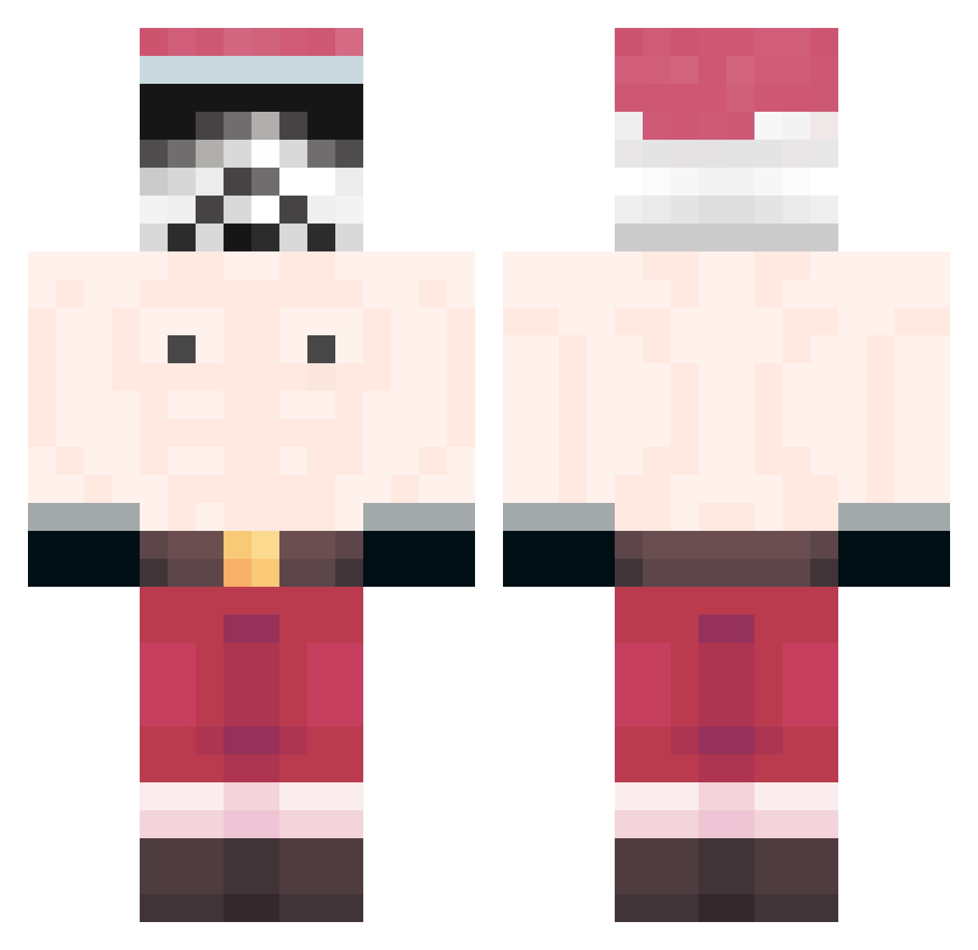 rockzen97 Minecraft skin, front and back view