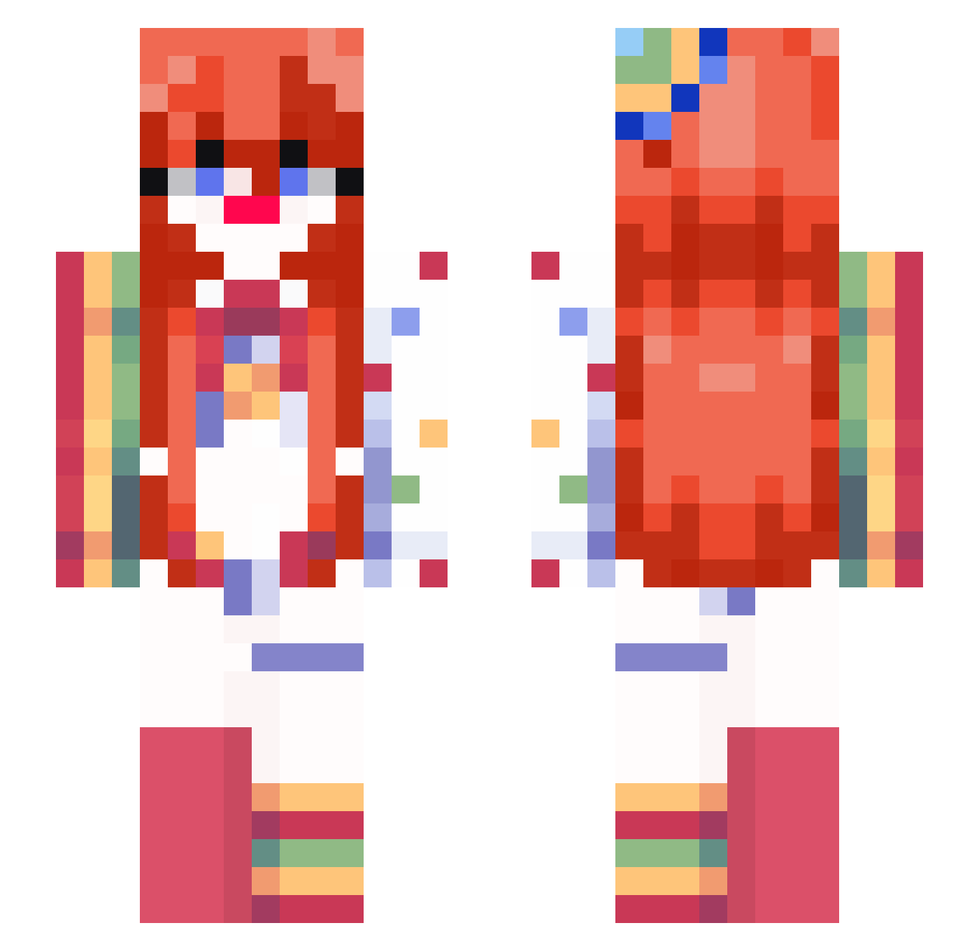 vivapenguino Minecraft skin, front and back view