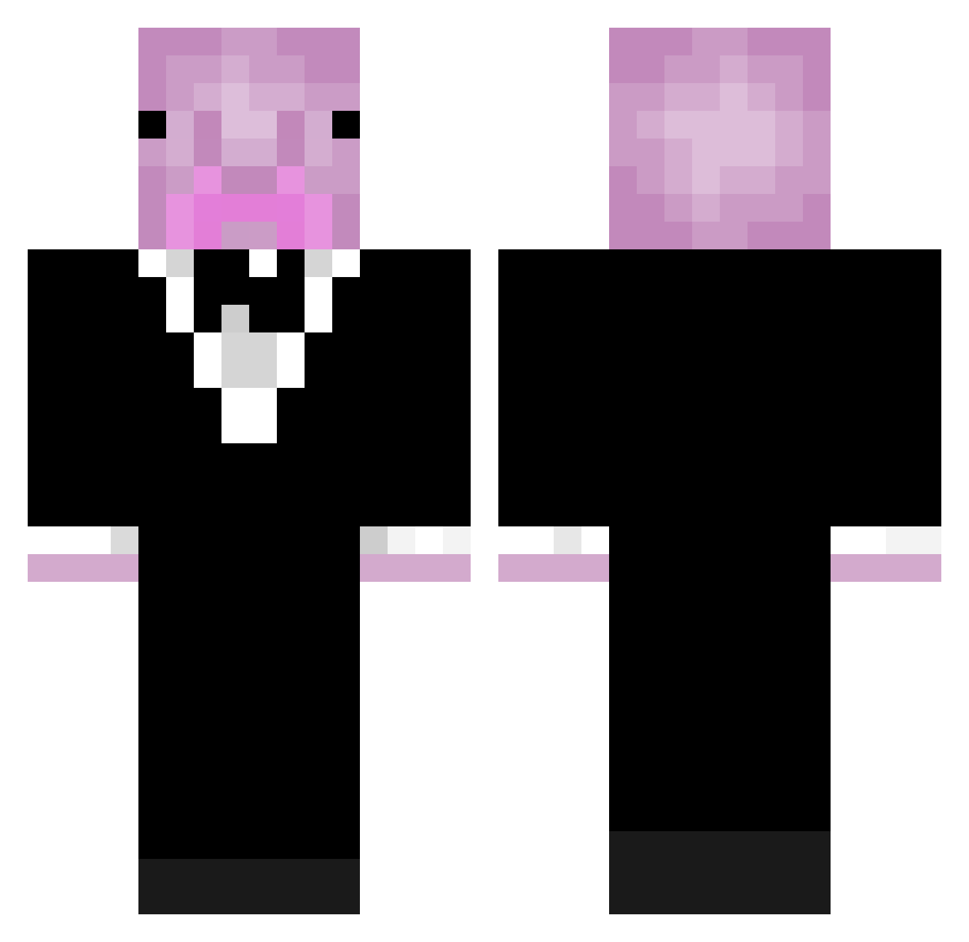 goosefish Minecraft skin, front and back view