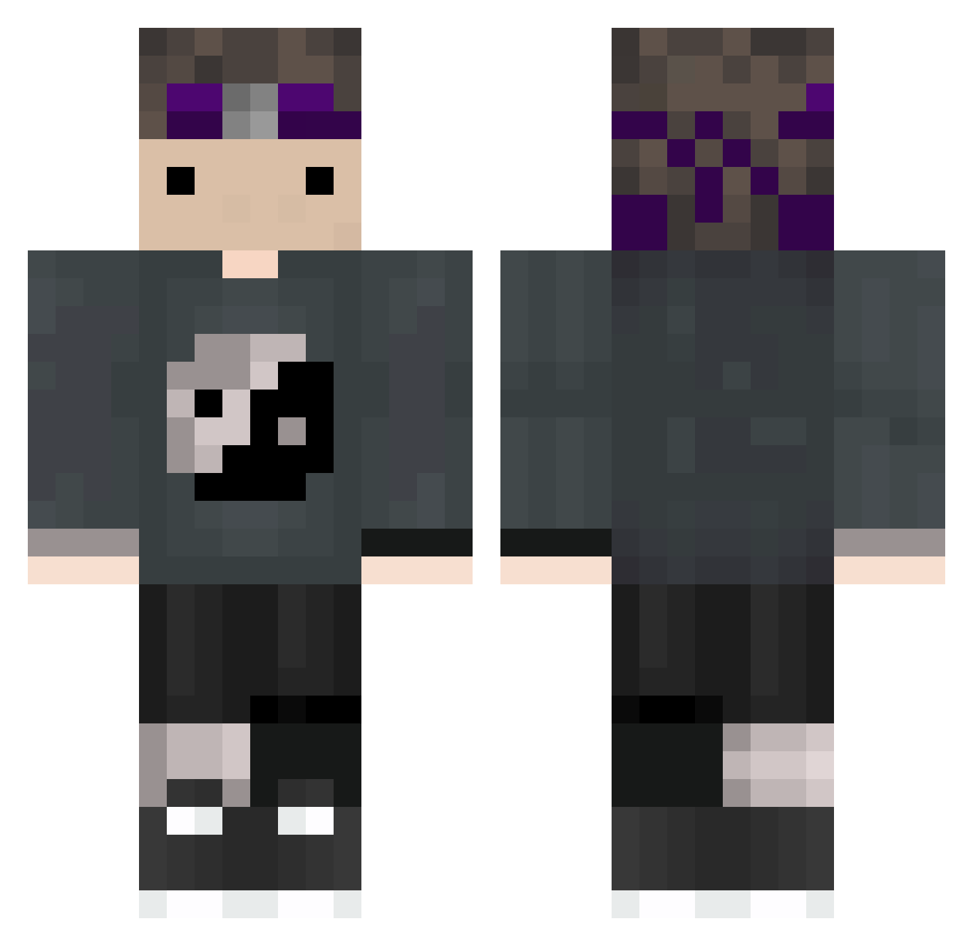 THOPHER Minecraft skin, front and back view