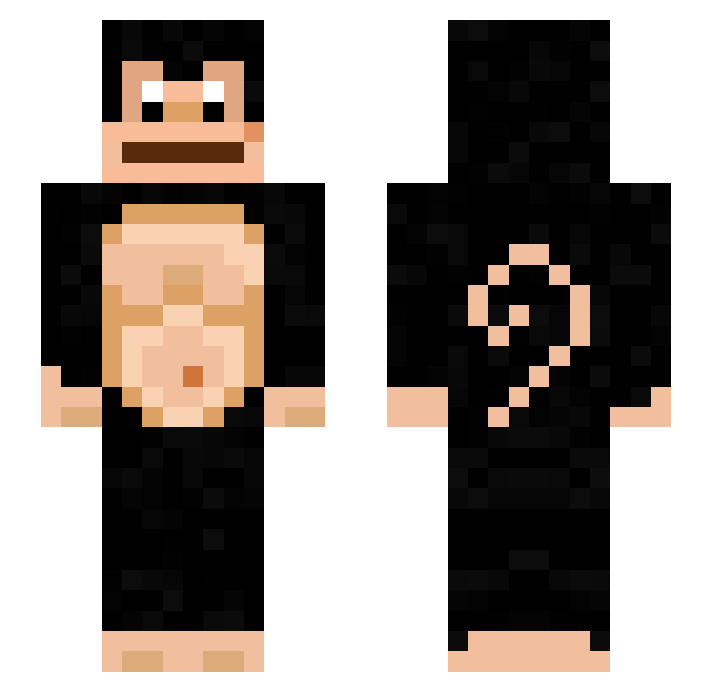 Je3ee Minecraft skin, front and back view