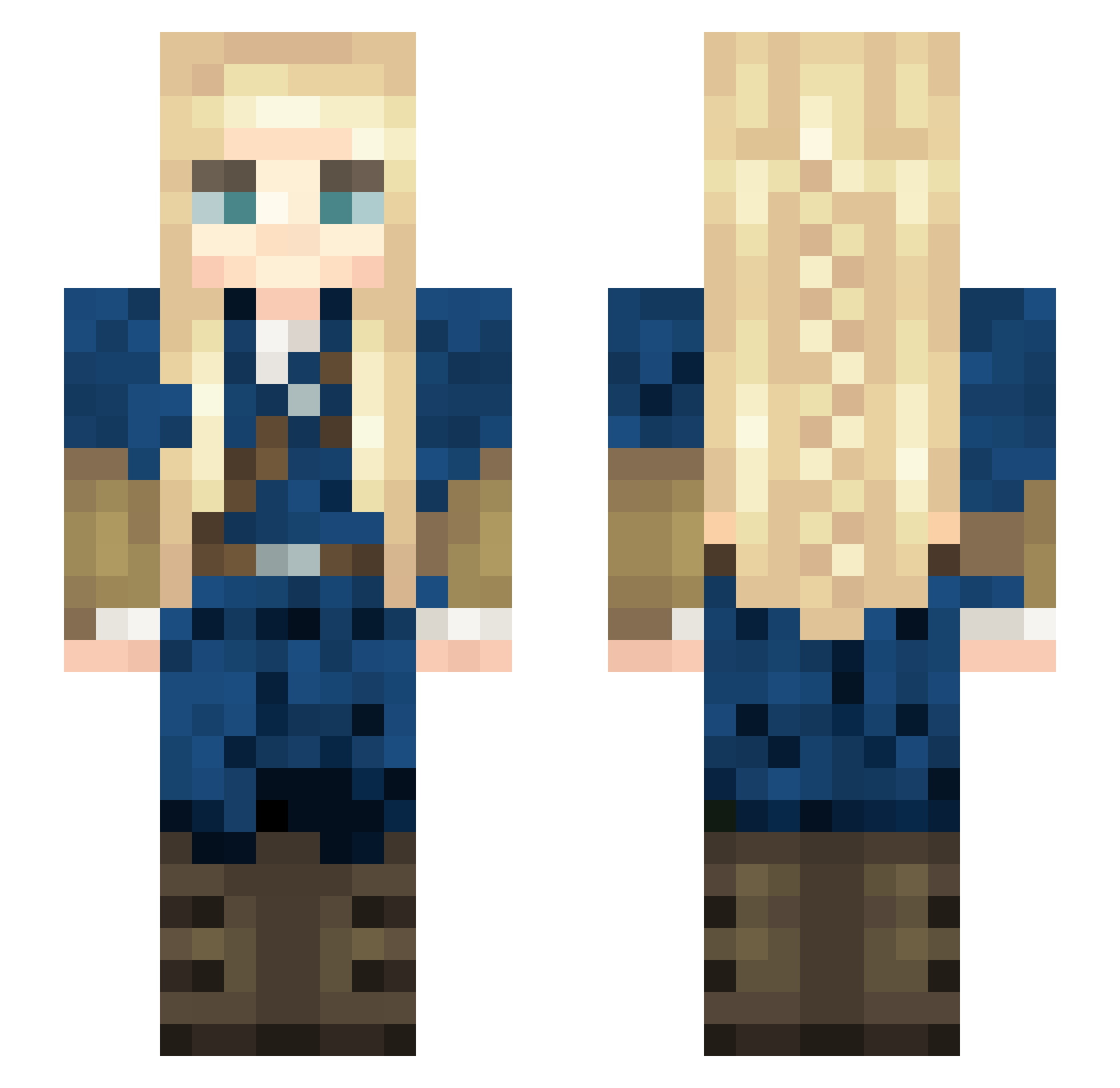 _Traximilian_ Minecraft skin, front and back view