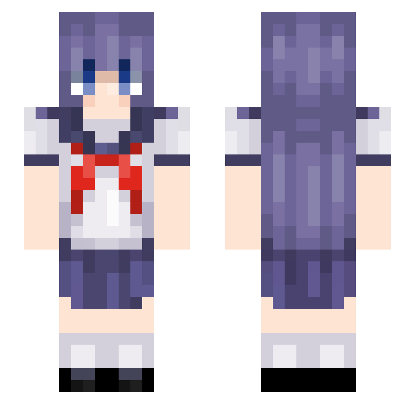 Tandrewy Minecraft skin, front and back view