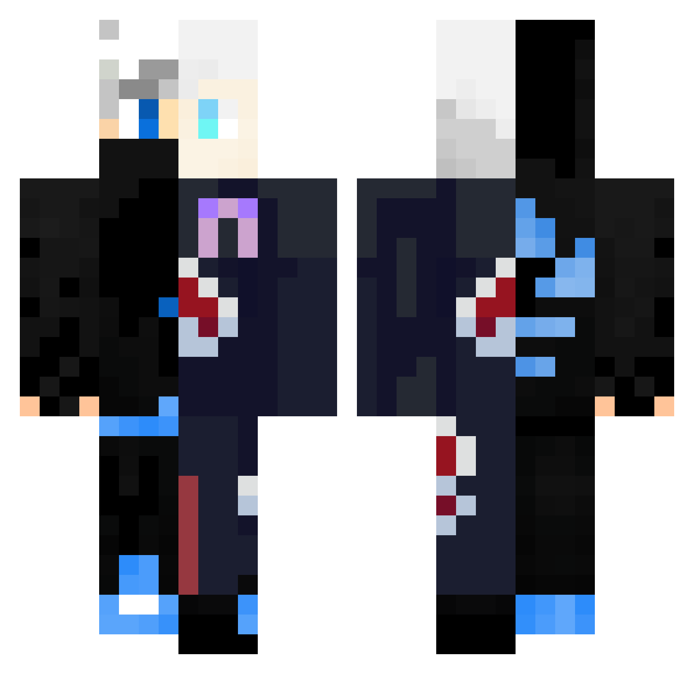 B4astix_yt Minecraft skin, front and back view