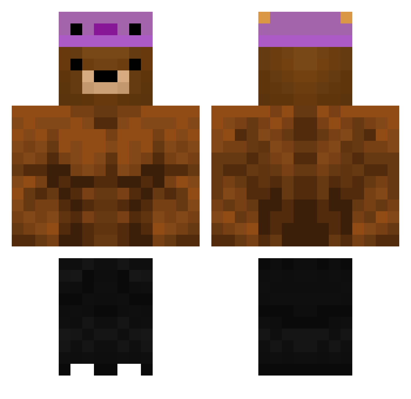 THoffiFee Minecraft skin, front and back view