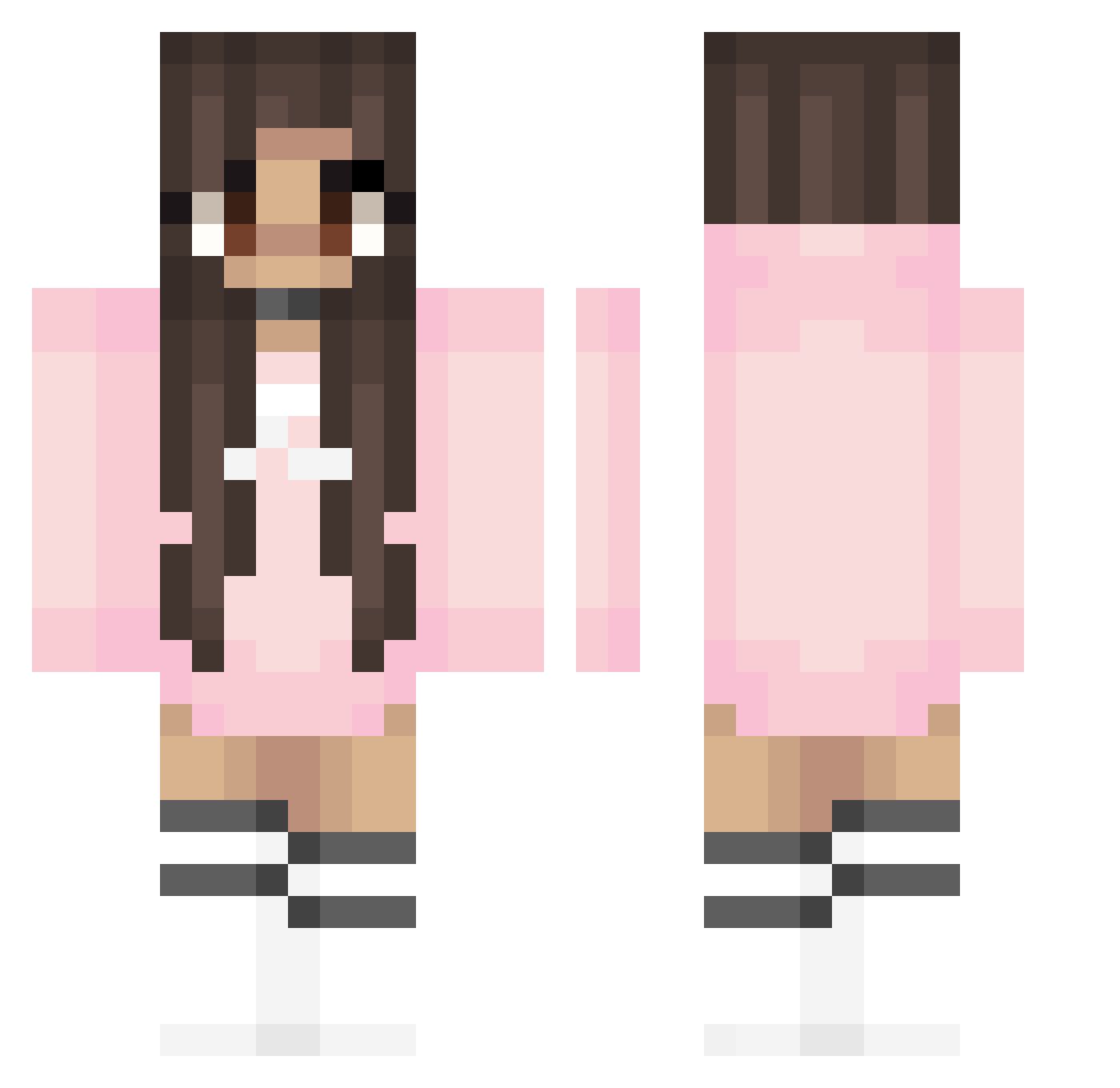 AstelicLOL Minecraft skin, front and back view