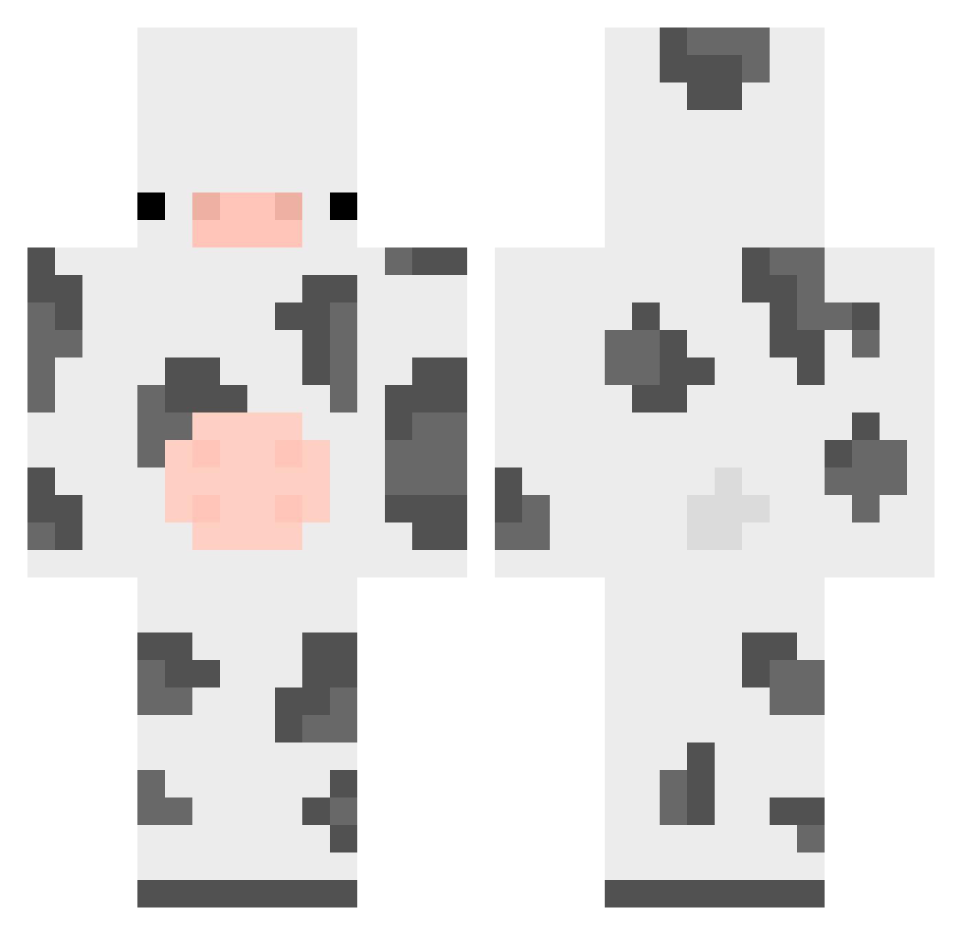 squuecky Minecraft skin, front and back view