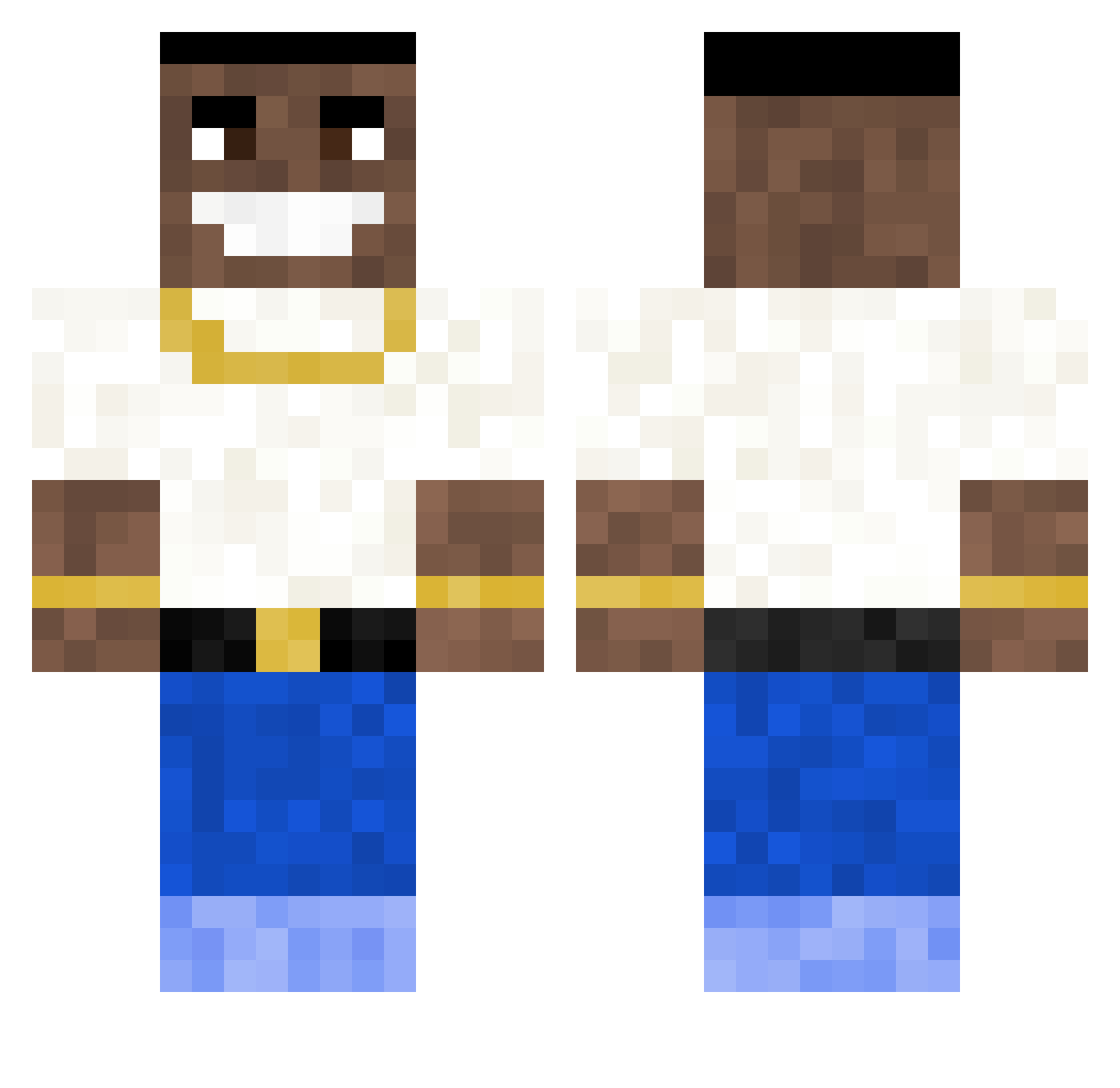 _Mandem Minecraft skin, front and back view