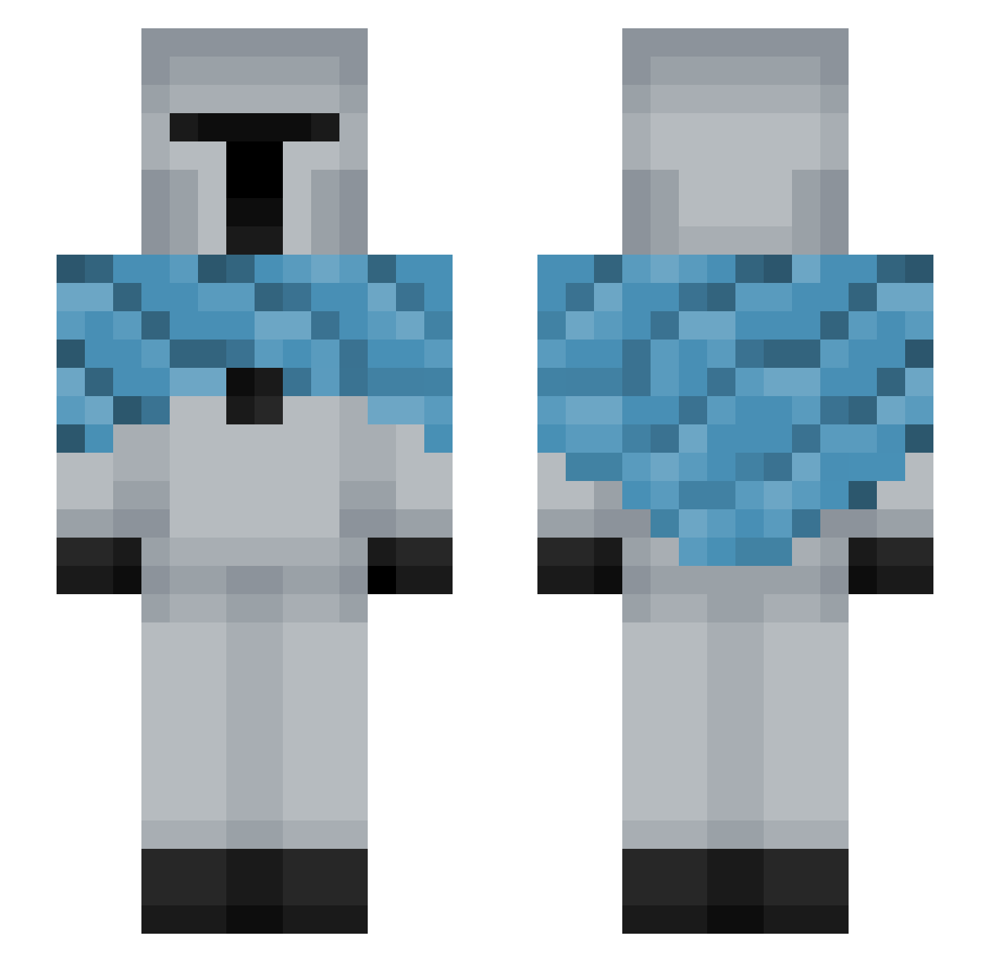 TobiKongen12 Minecraft skin, front and back view