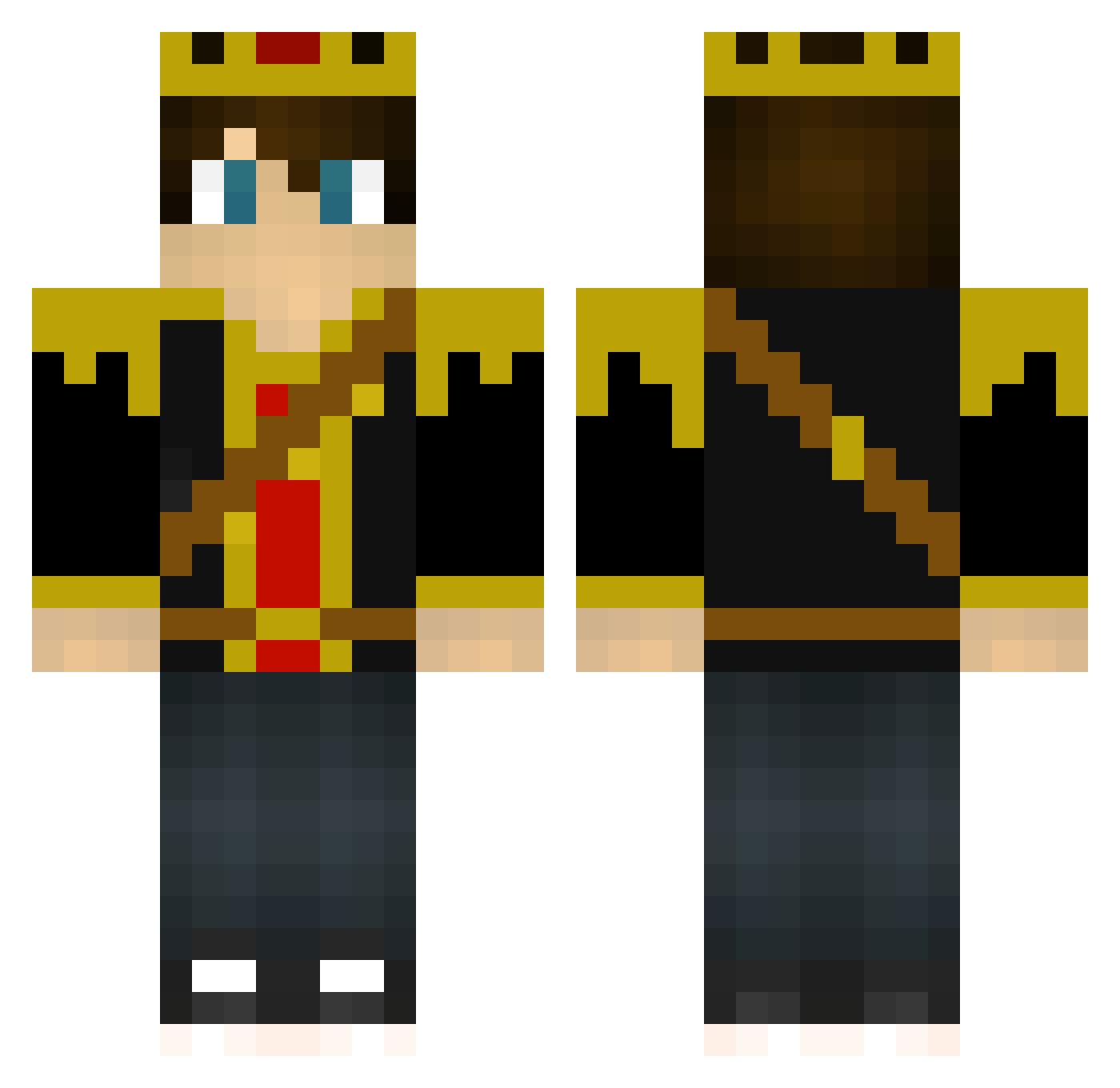 Drexamil Minecraft skin, front and back view