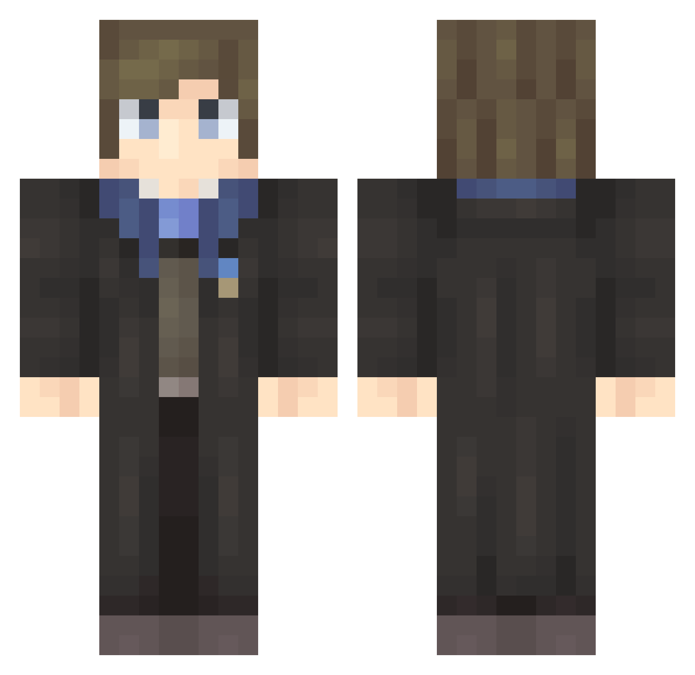 HYxxxxx_ Minecraft skin, front and back view