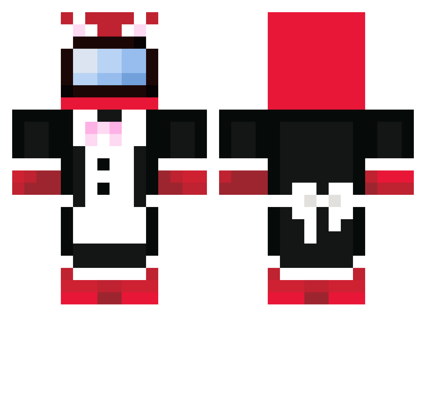 Tripu1404 Minecraft skin, front and back view