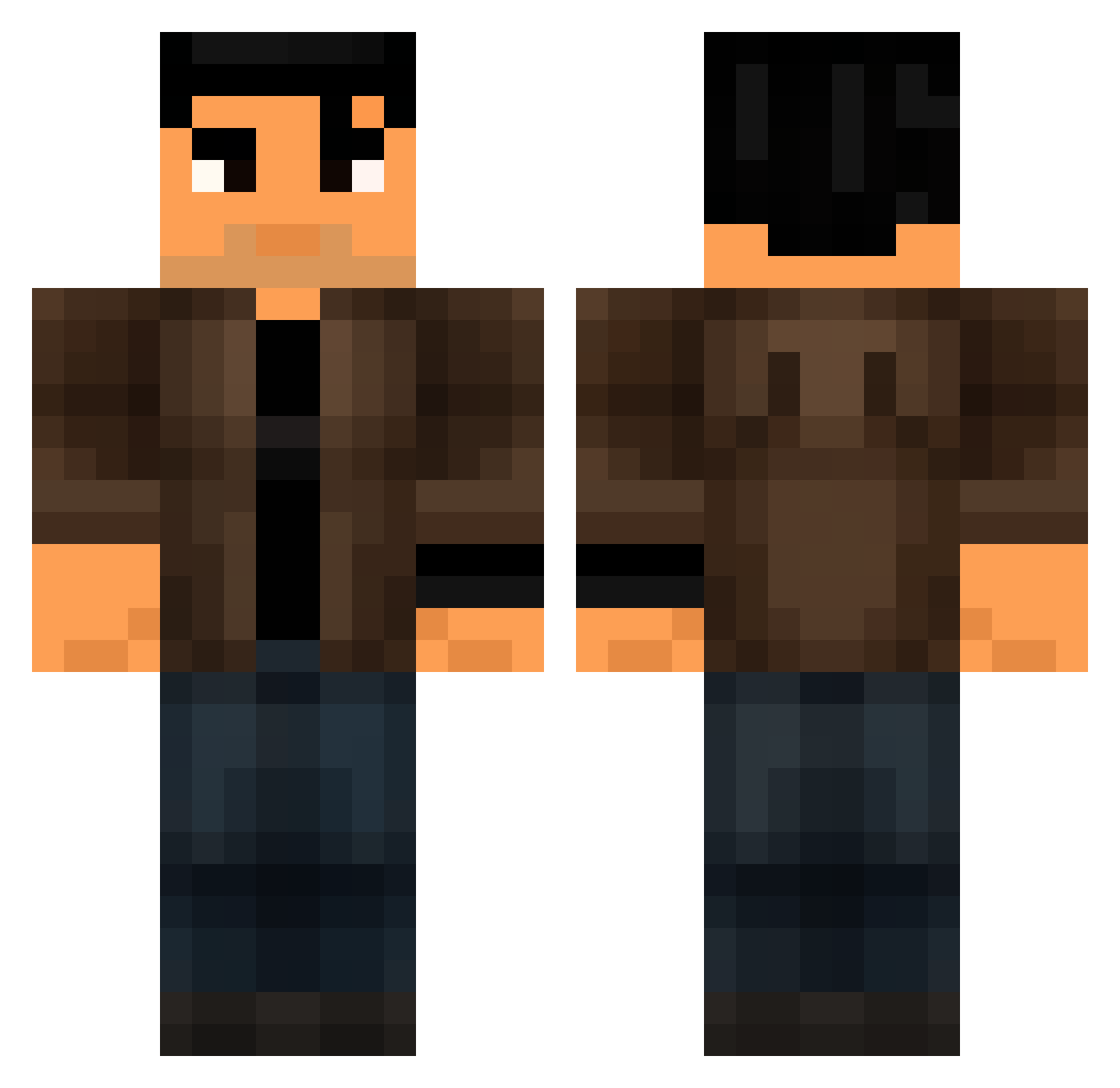 Harry42069 Minecraft skin, front and back view